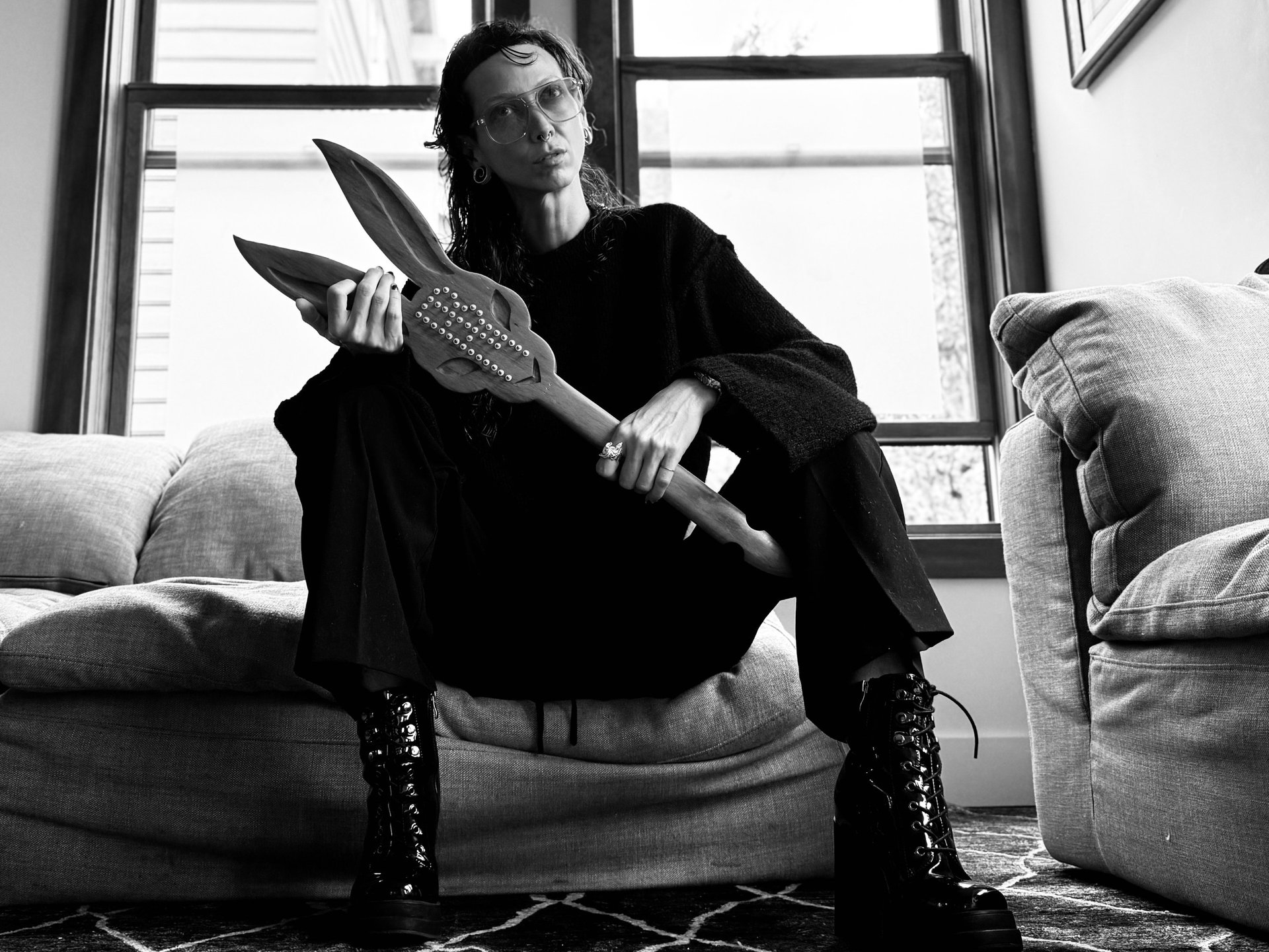 black and white bed linen