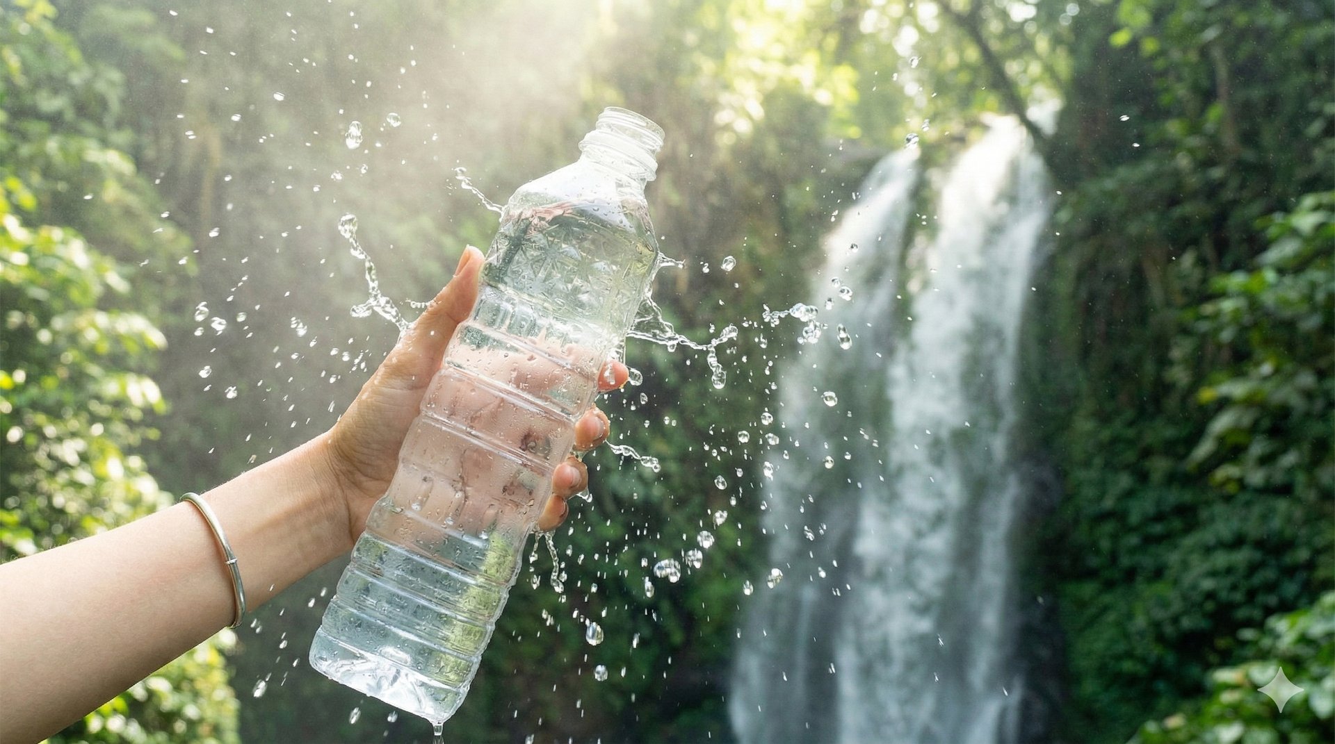 blue and white plastic bottle
