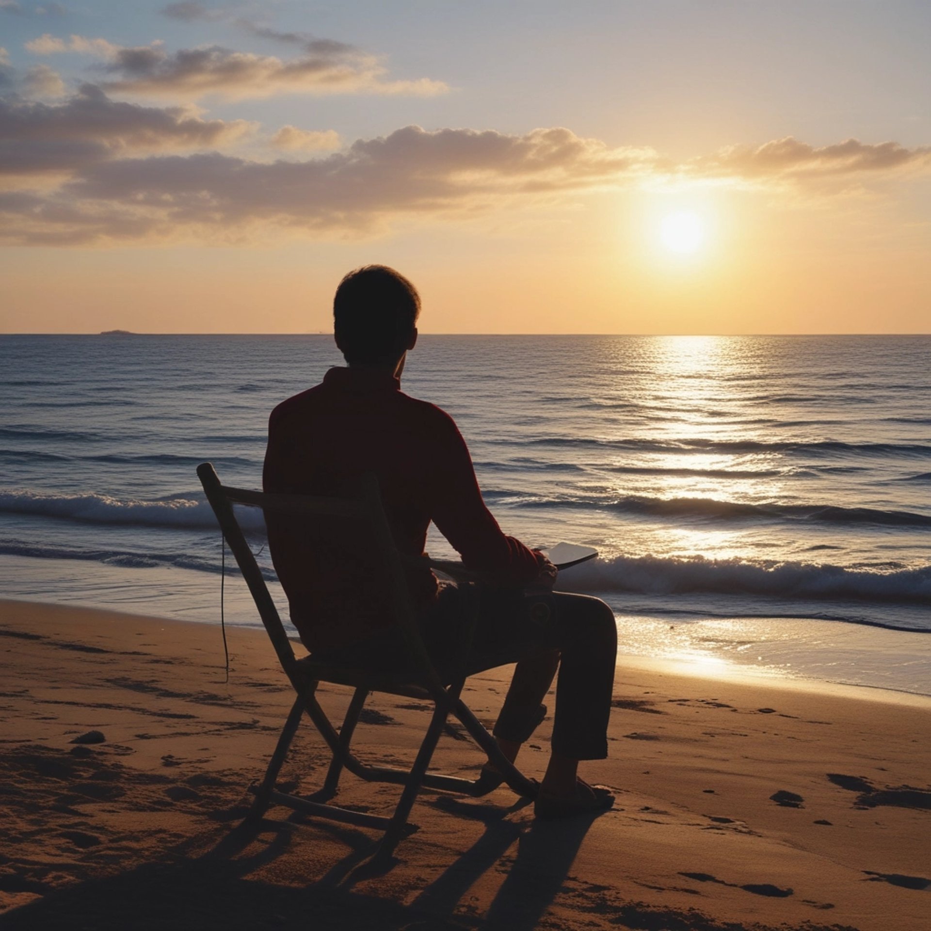 A group of people sitting on top of a sandy beach