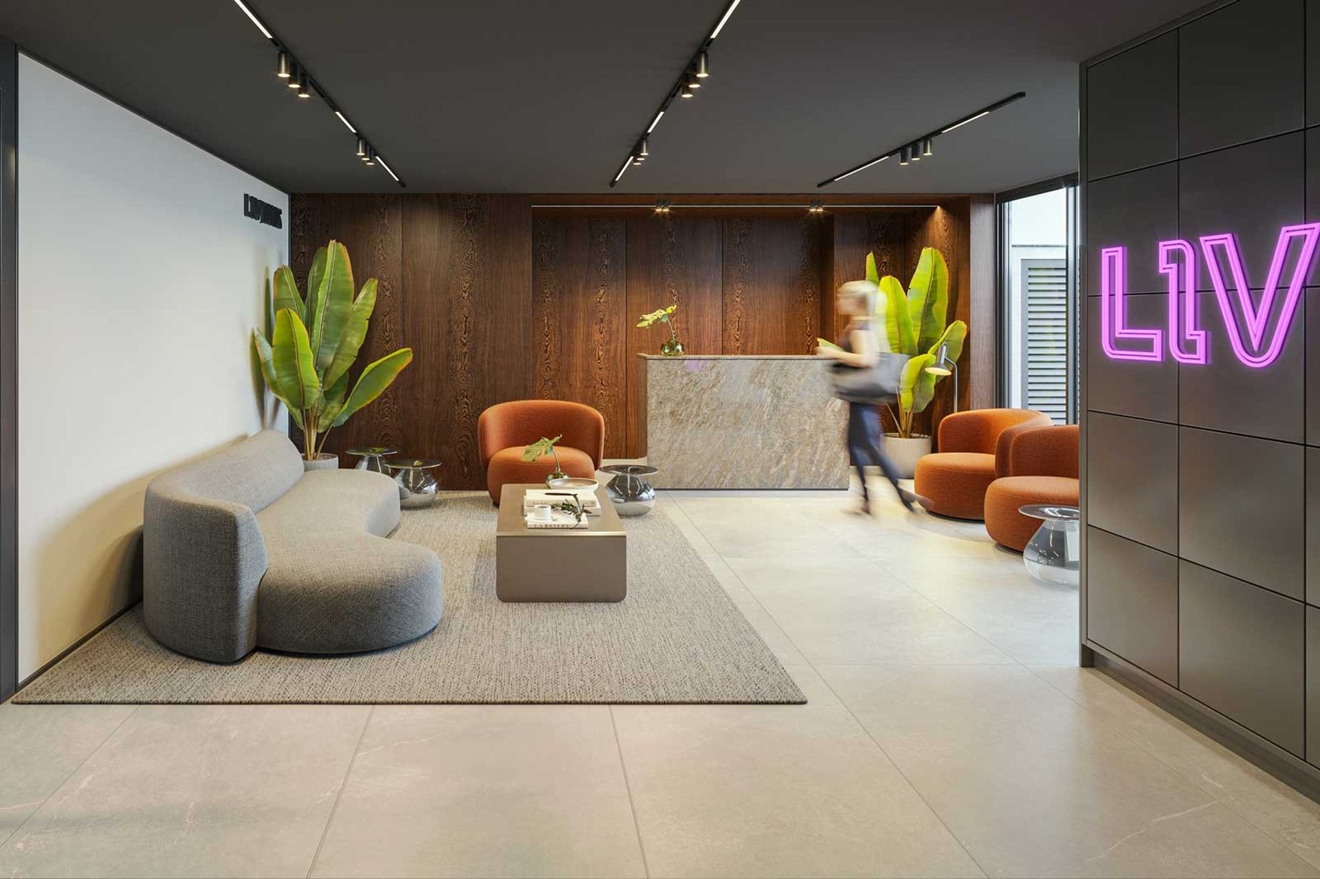 black and brown leather padded tub sofa