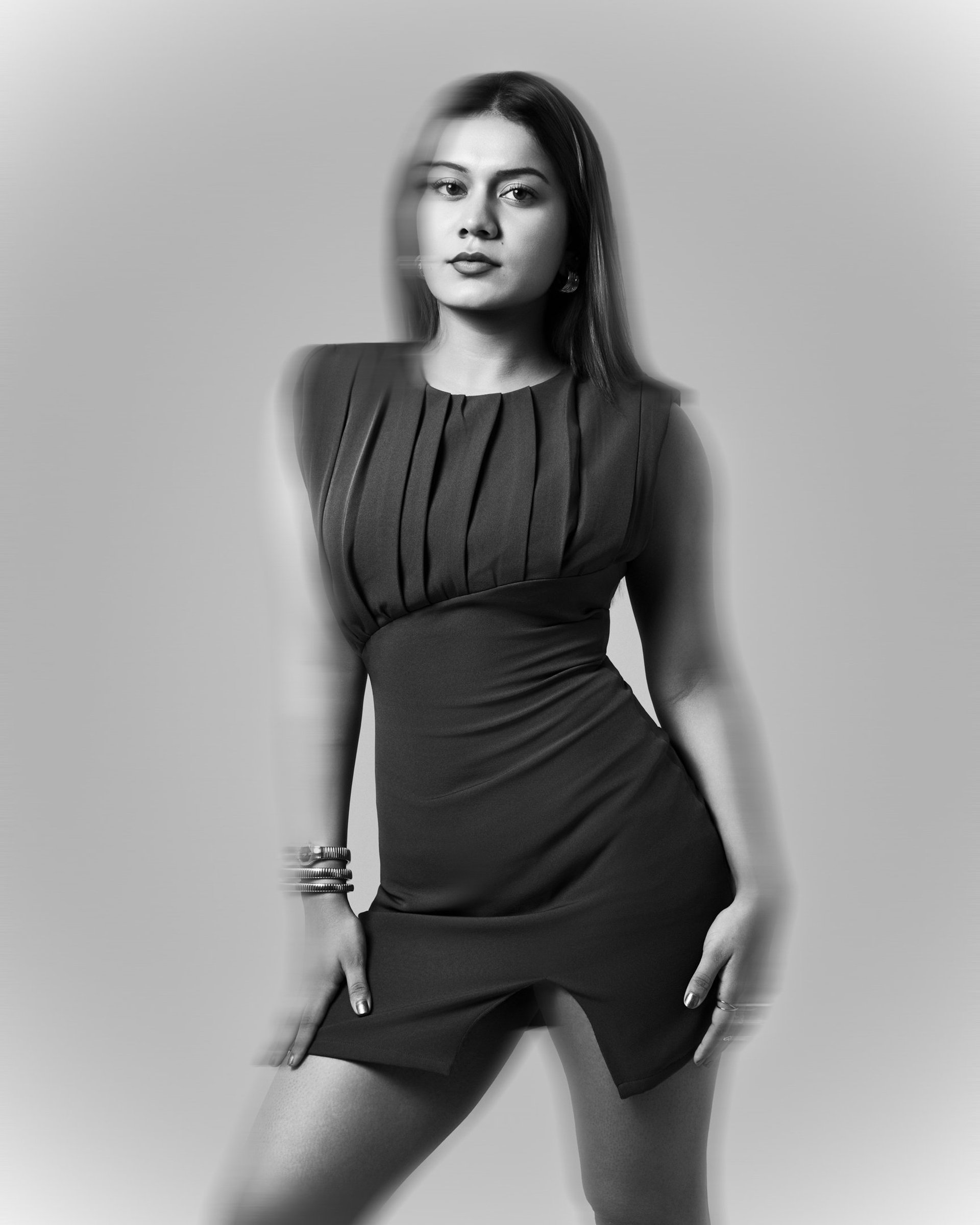 woman holding dried flower