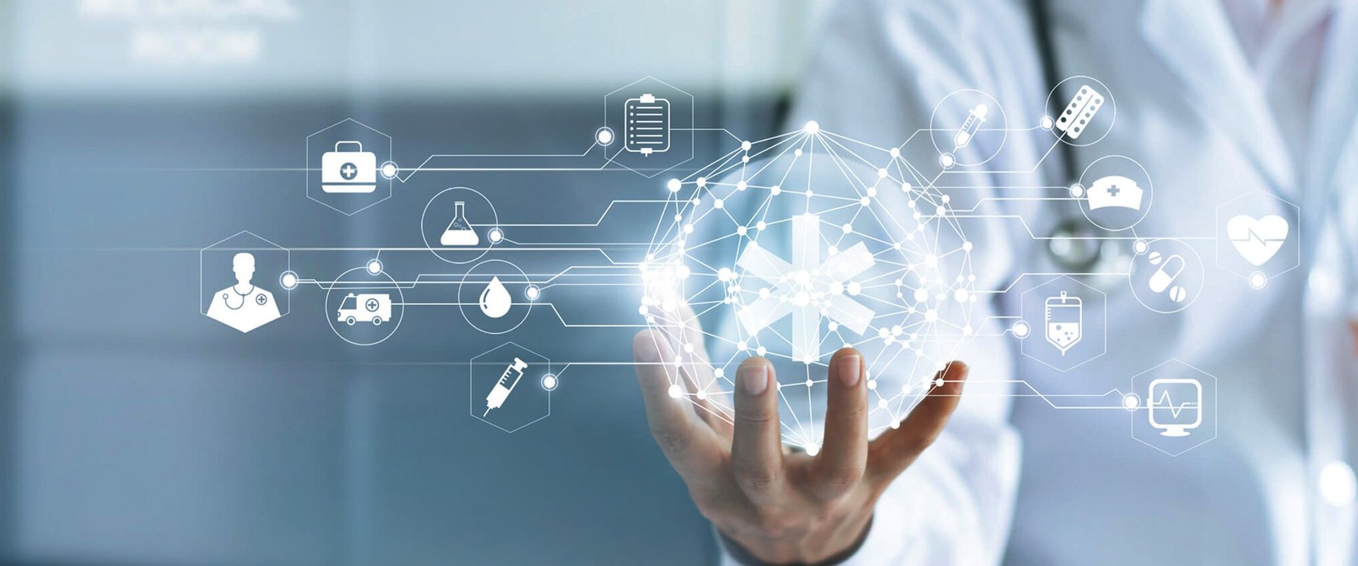 an abstract photo of a curved building with a blue sky in the background