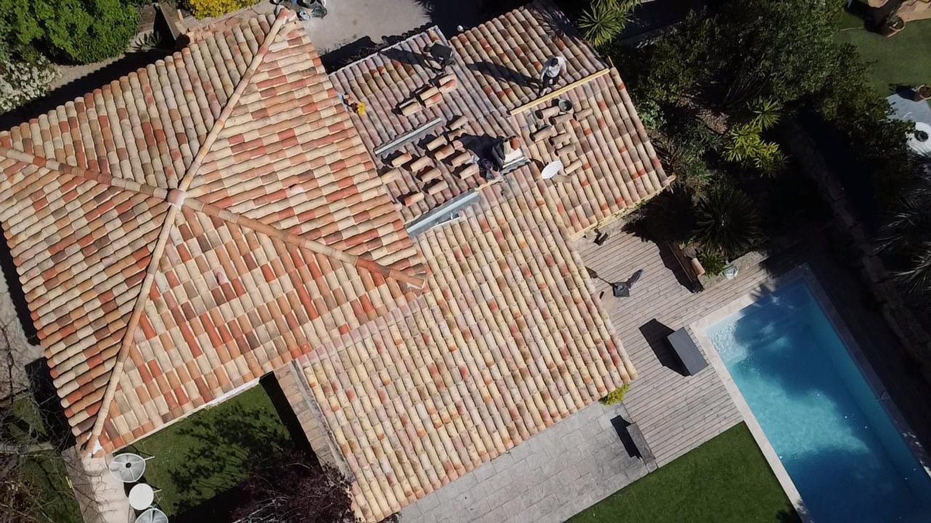 a close-up of a roof