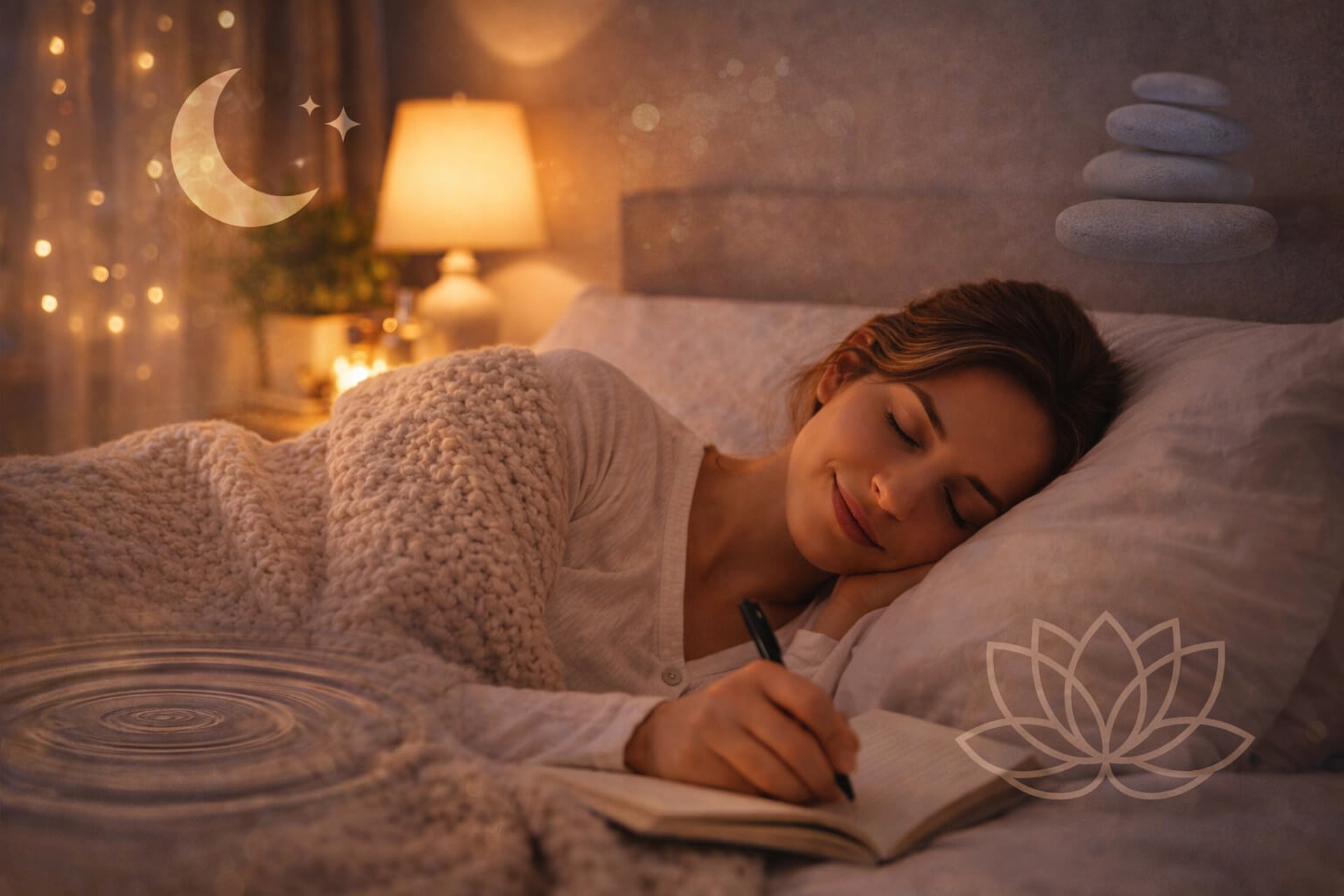 The Sleep Coach in Petawawa using a red light therapy device and herbal remedies for a holistic wellness consultation.