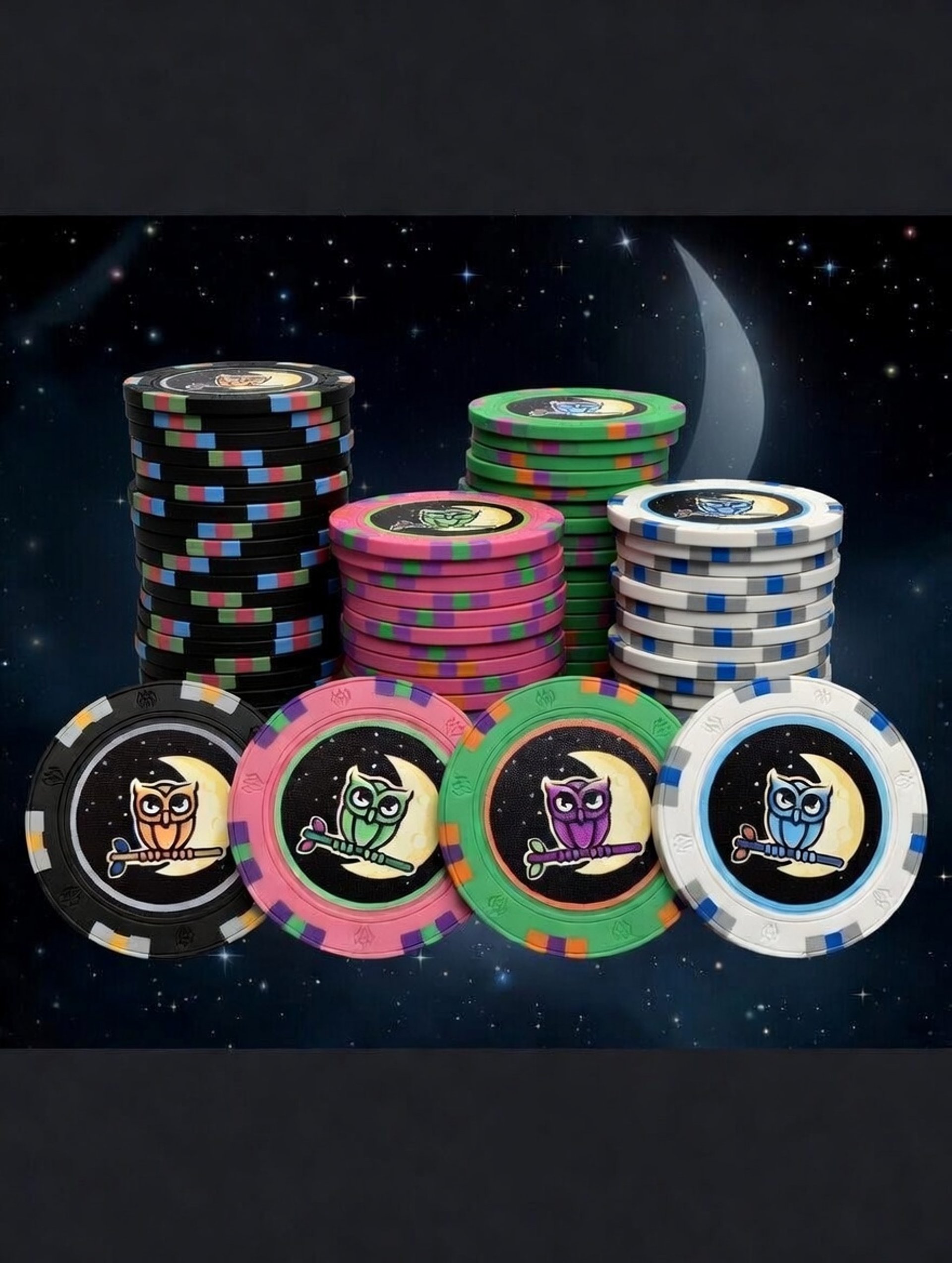 A pile of playing cards sitting on top of a table