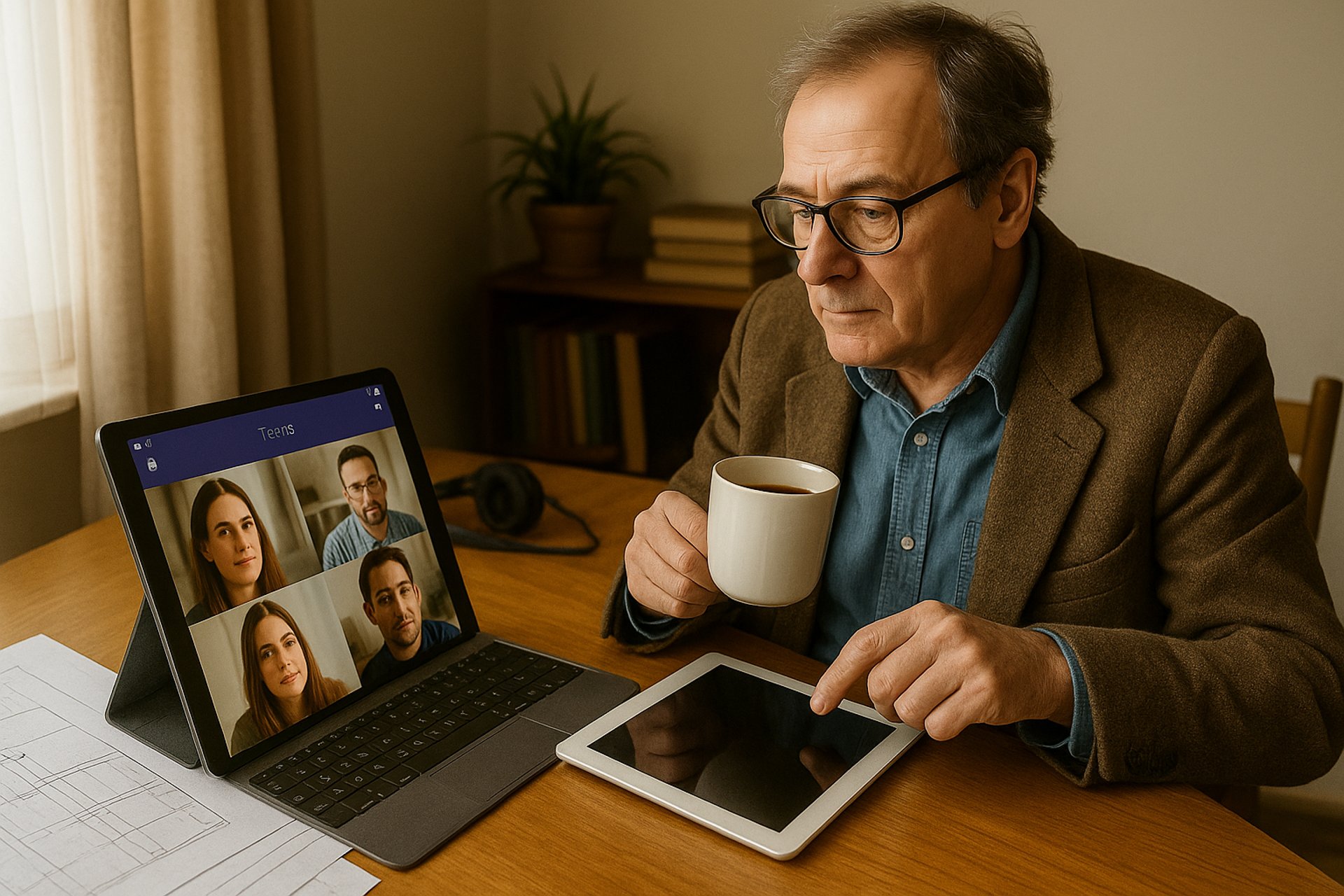 an abstract photo of a curved building with a blue sky in the background