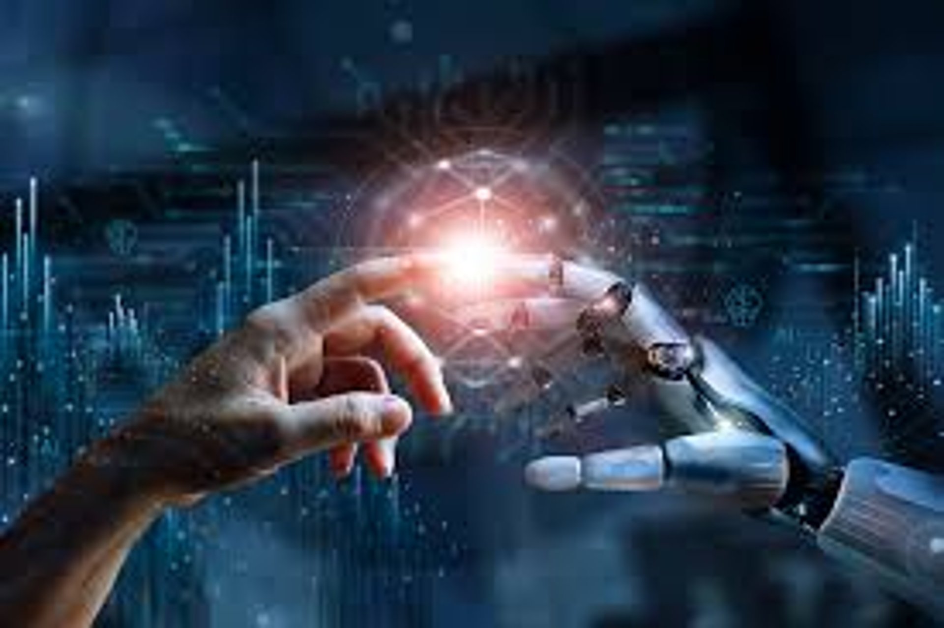 an abstract photo of a curved building with a blue sky in the background