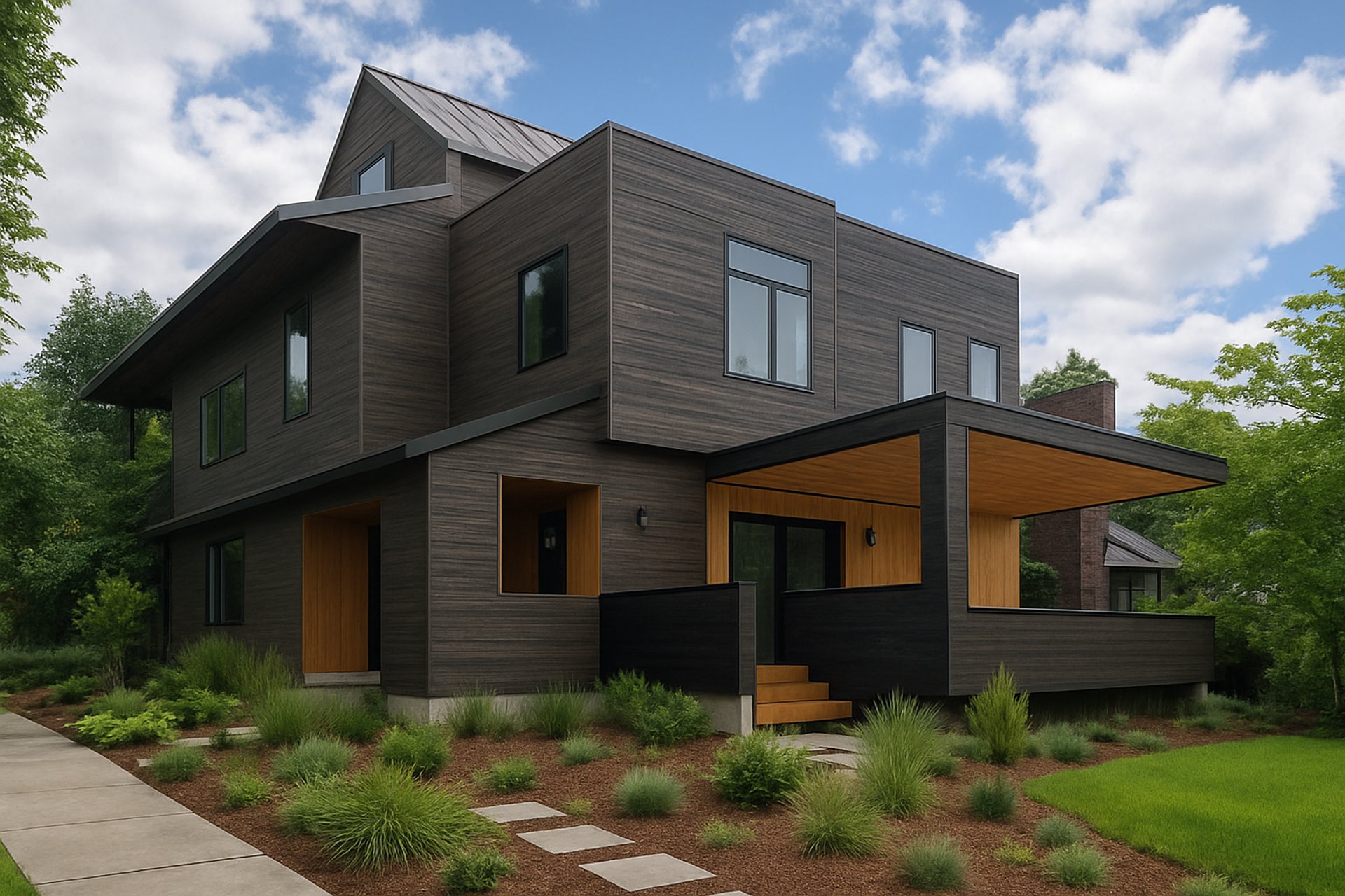 black and brown leather padded tub sofa