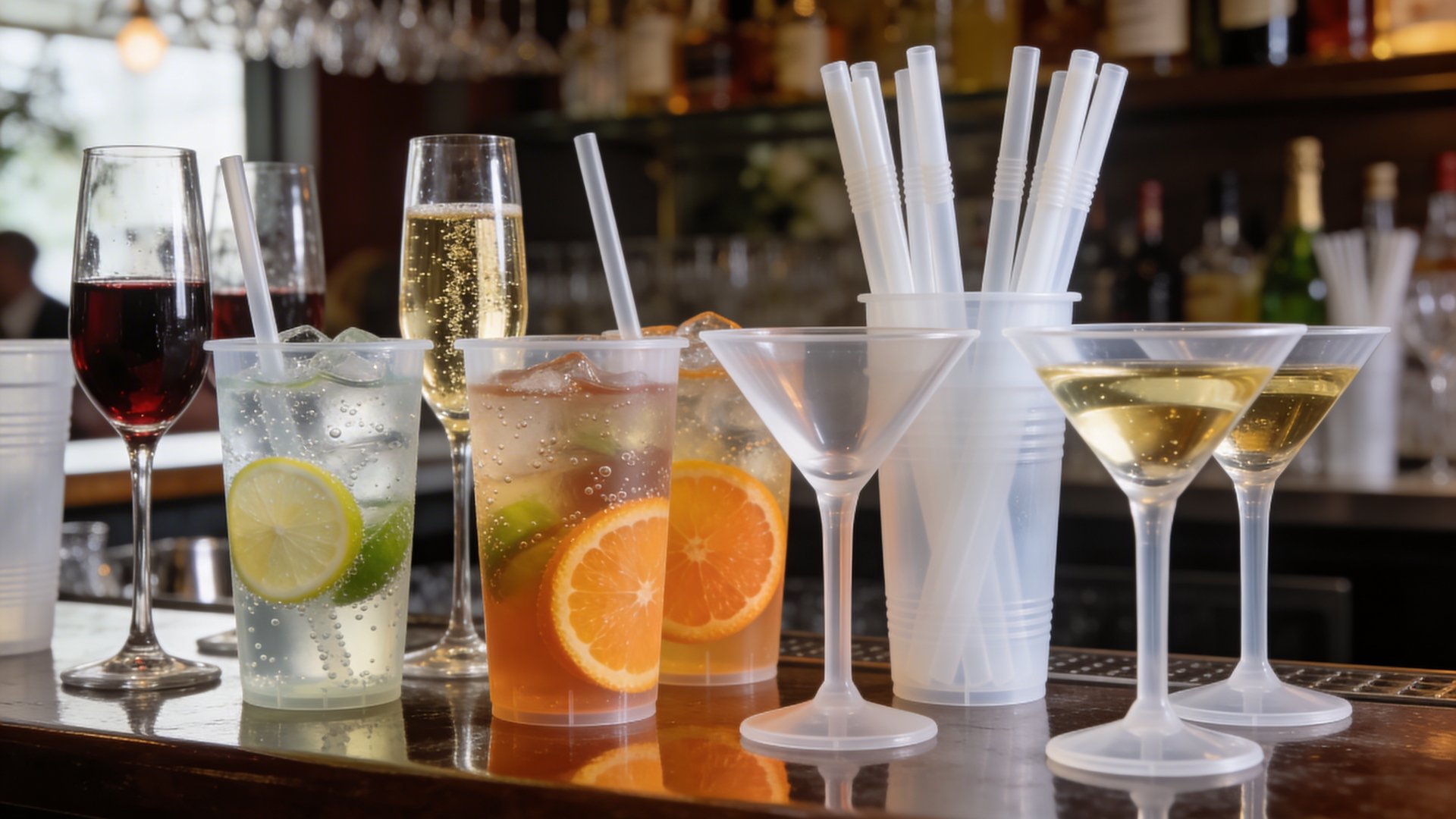 wine and beer glass lot close-up photography