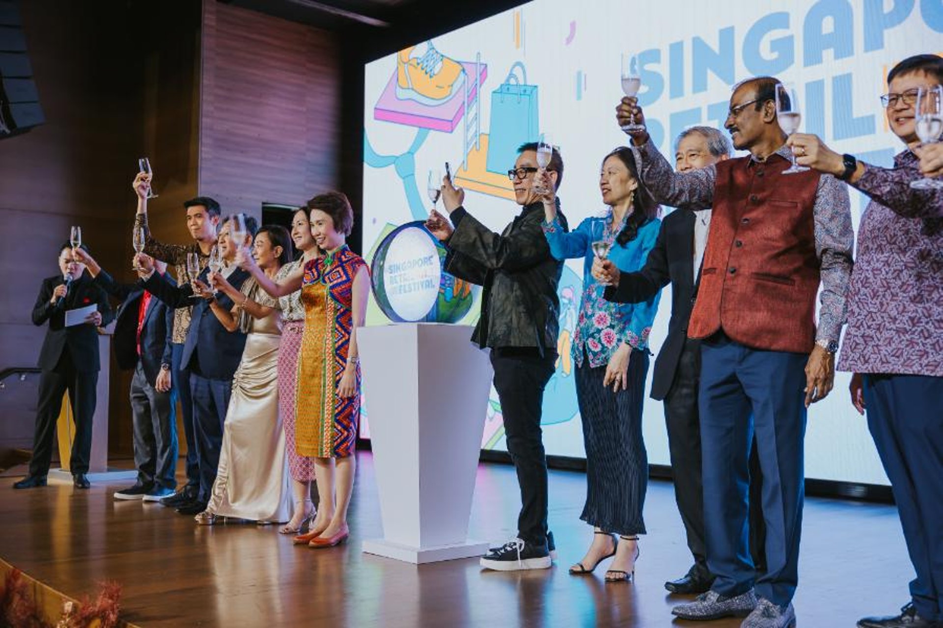 an abstract photo of a curved building with a blue sky in the background