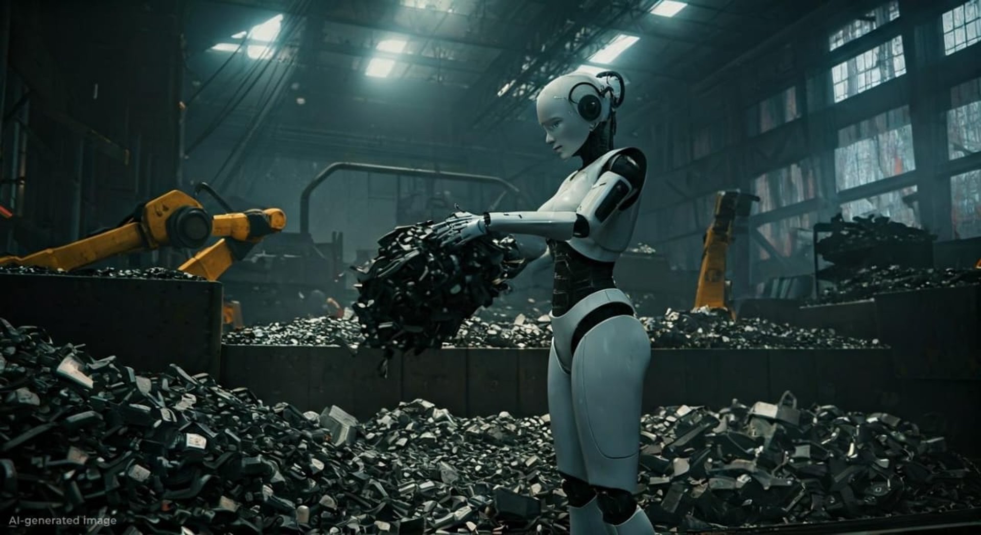 Pile of rusty metal and electrical wires