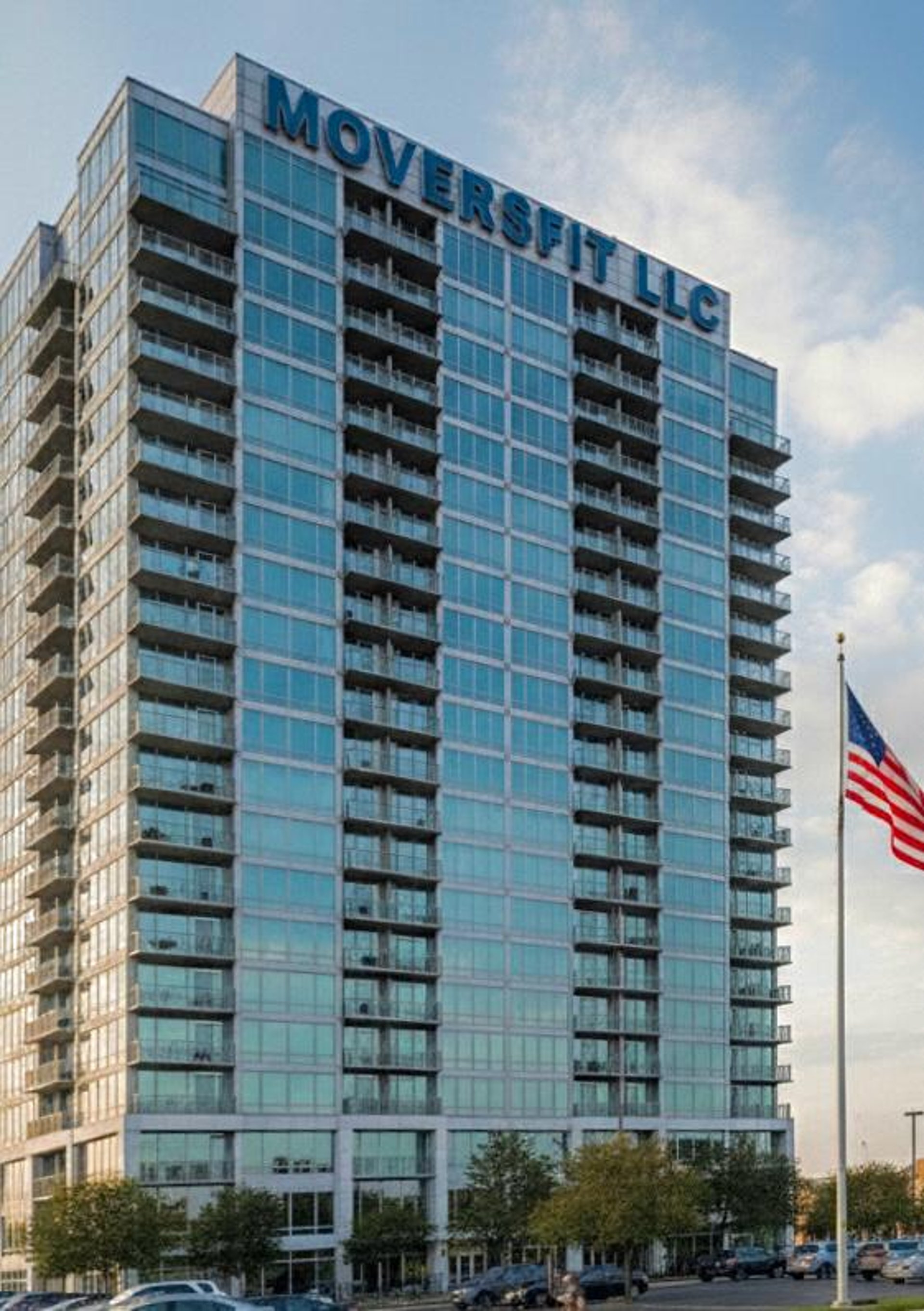 an abstract photo of a curved building with a blue sky in the background