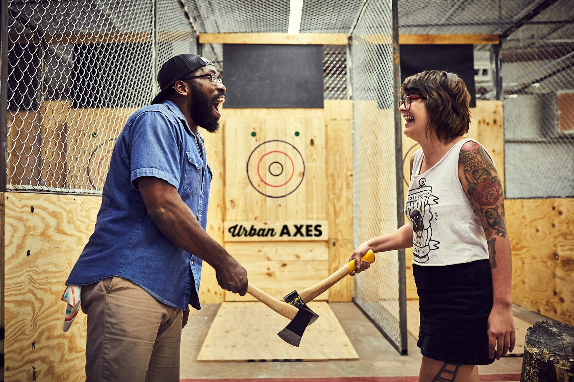 an abstract photo of a curved building with a blue sky in the background