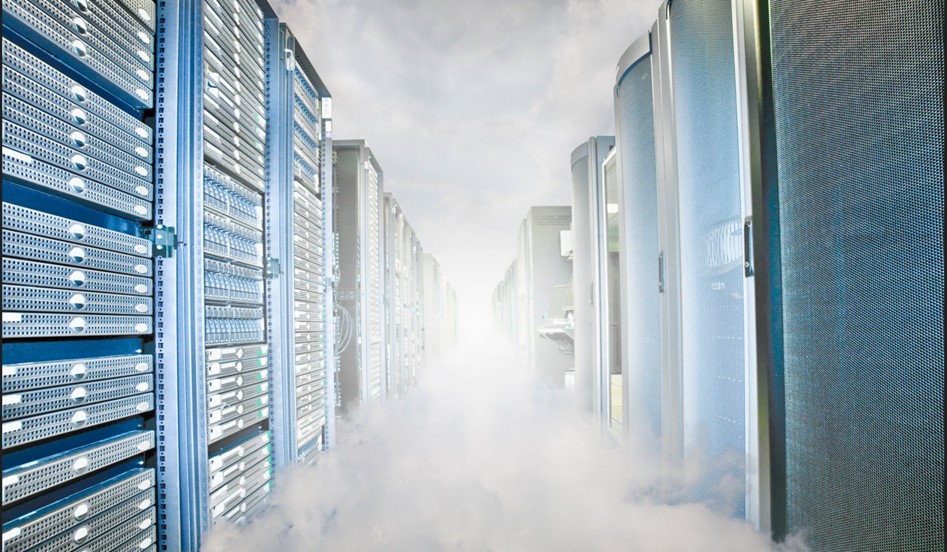 an abstract photo of a curved building with a blue sky in the background