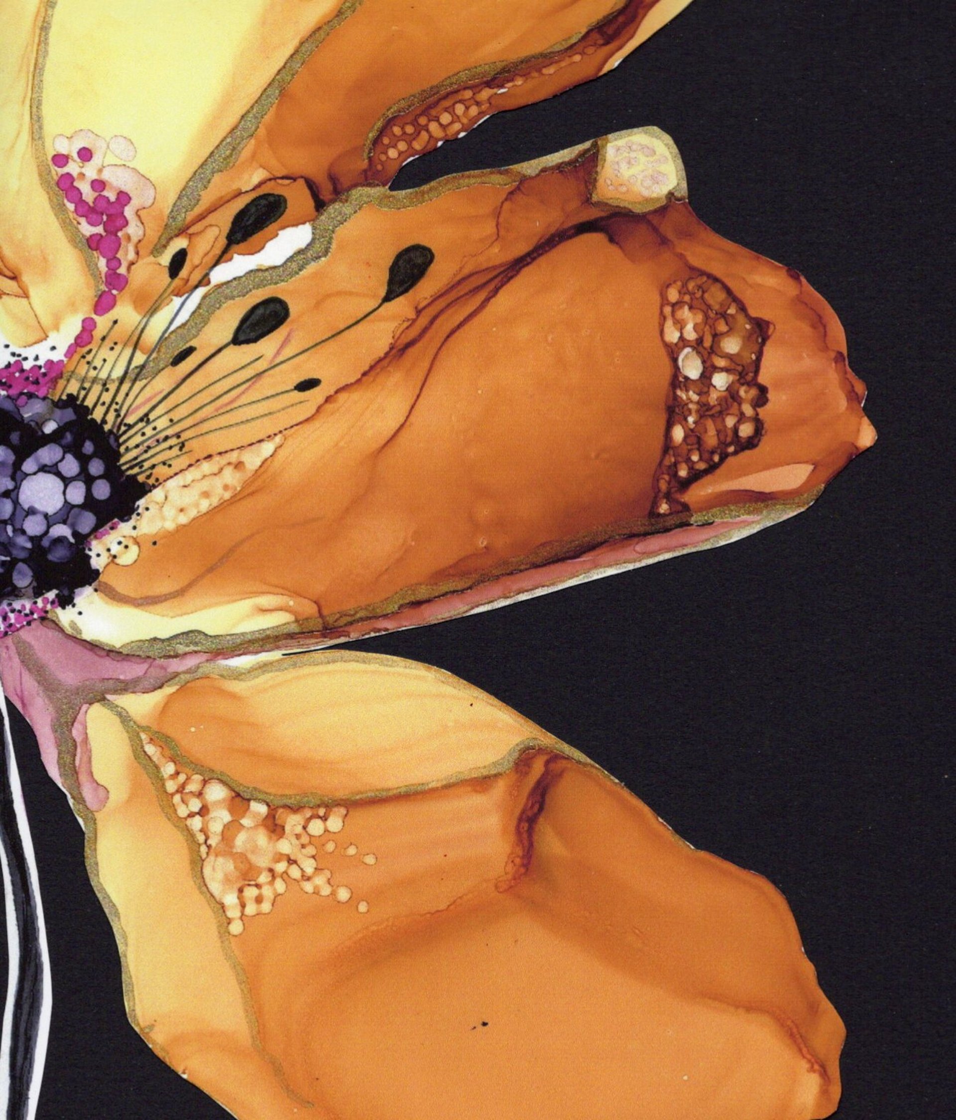 woman holding dried flower