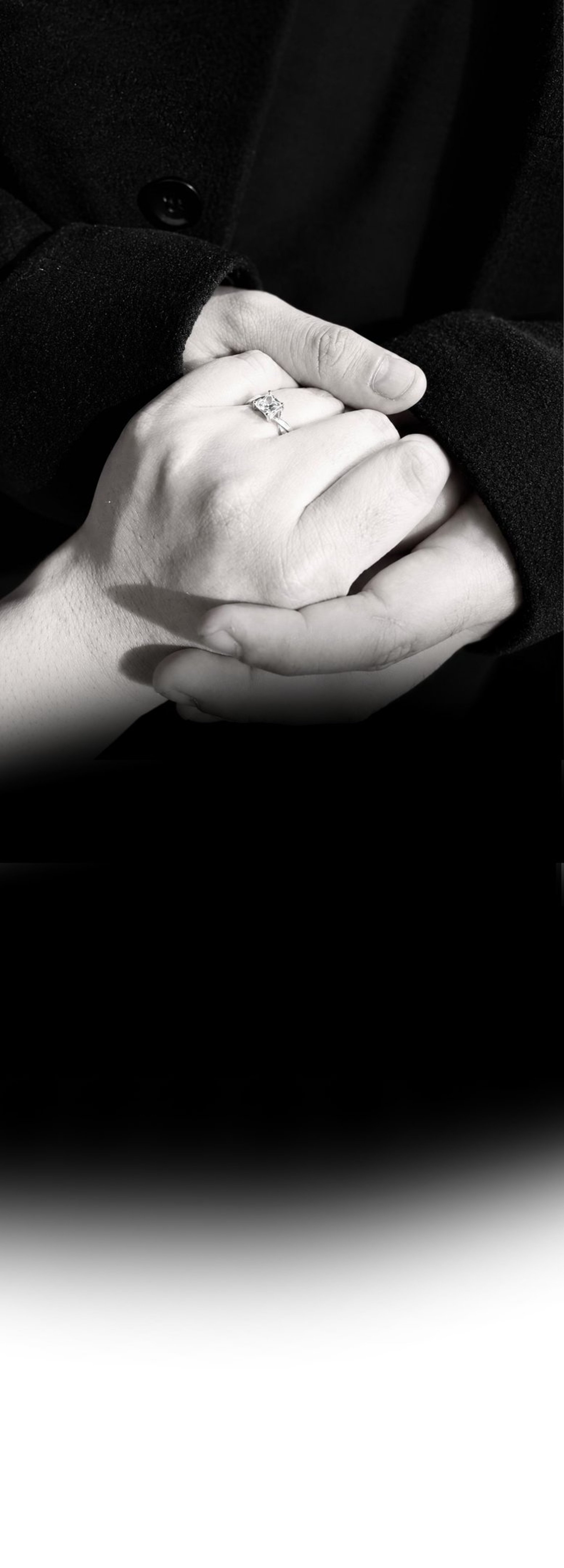 couple wearing silver-colored rings