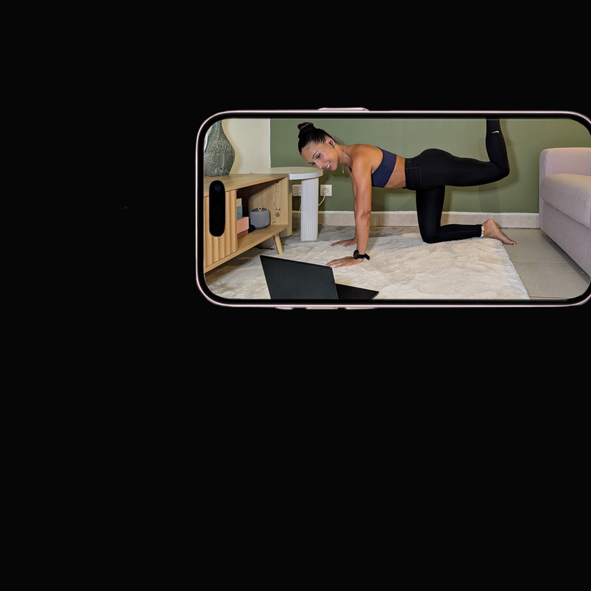 an abstract photo of a curved building with a blue sky in the background