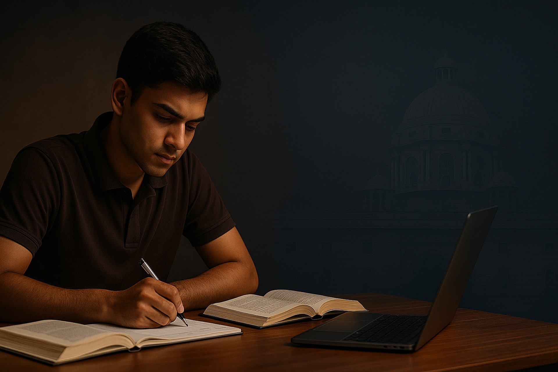 smiling woman standing while holding orange folder