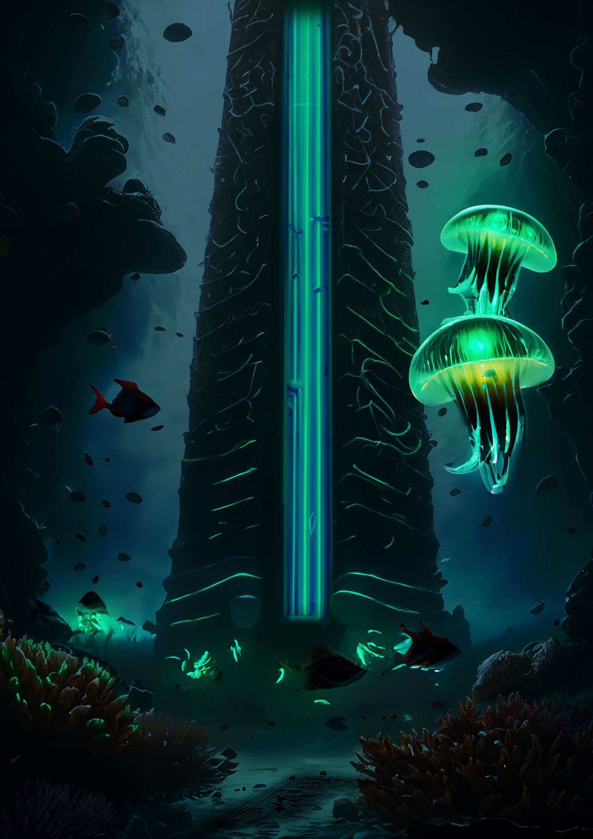 an abstract photo of a curved building with a blue sky in the background