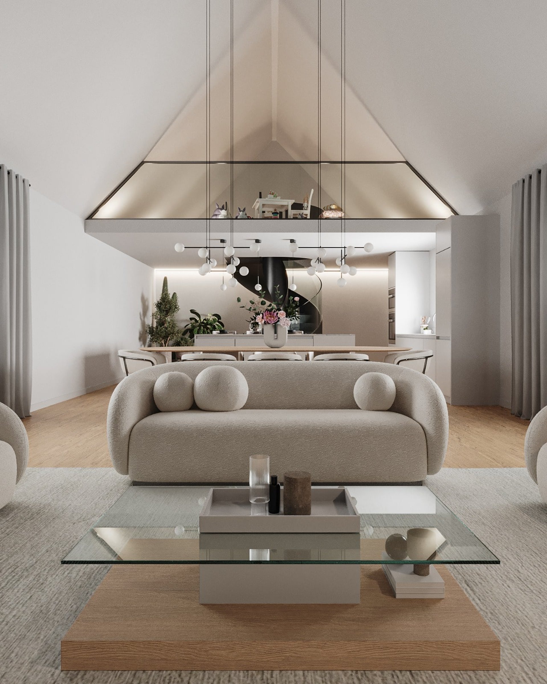 beige couch and armchair