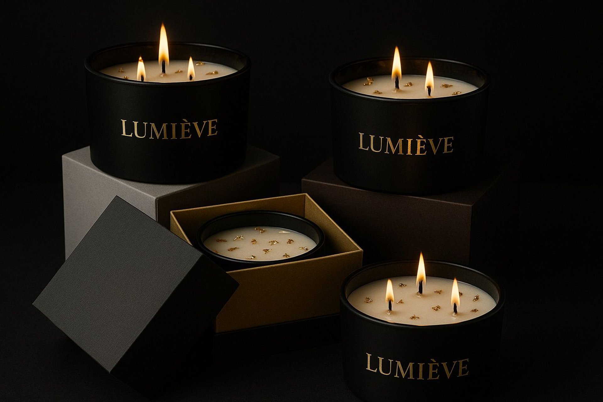 lighted candle in the dark