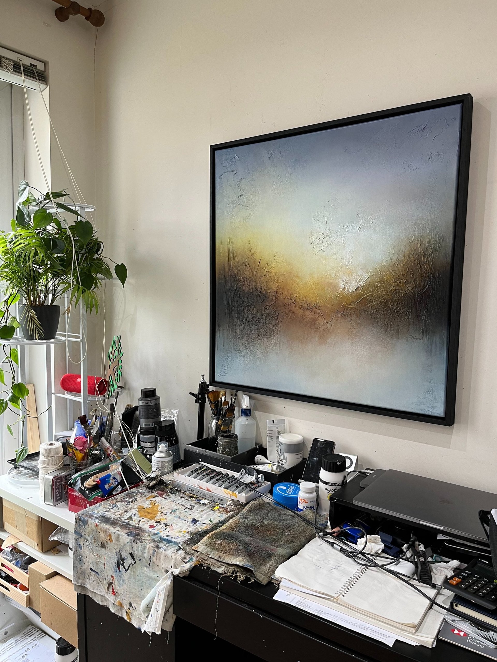 black blue and yellow textile