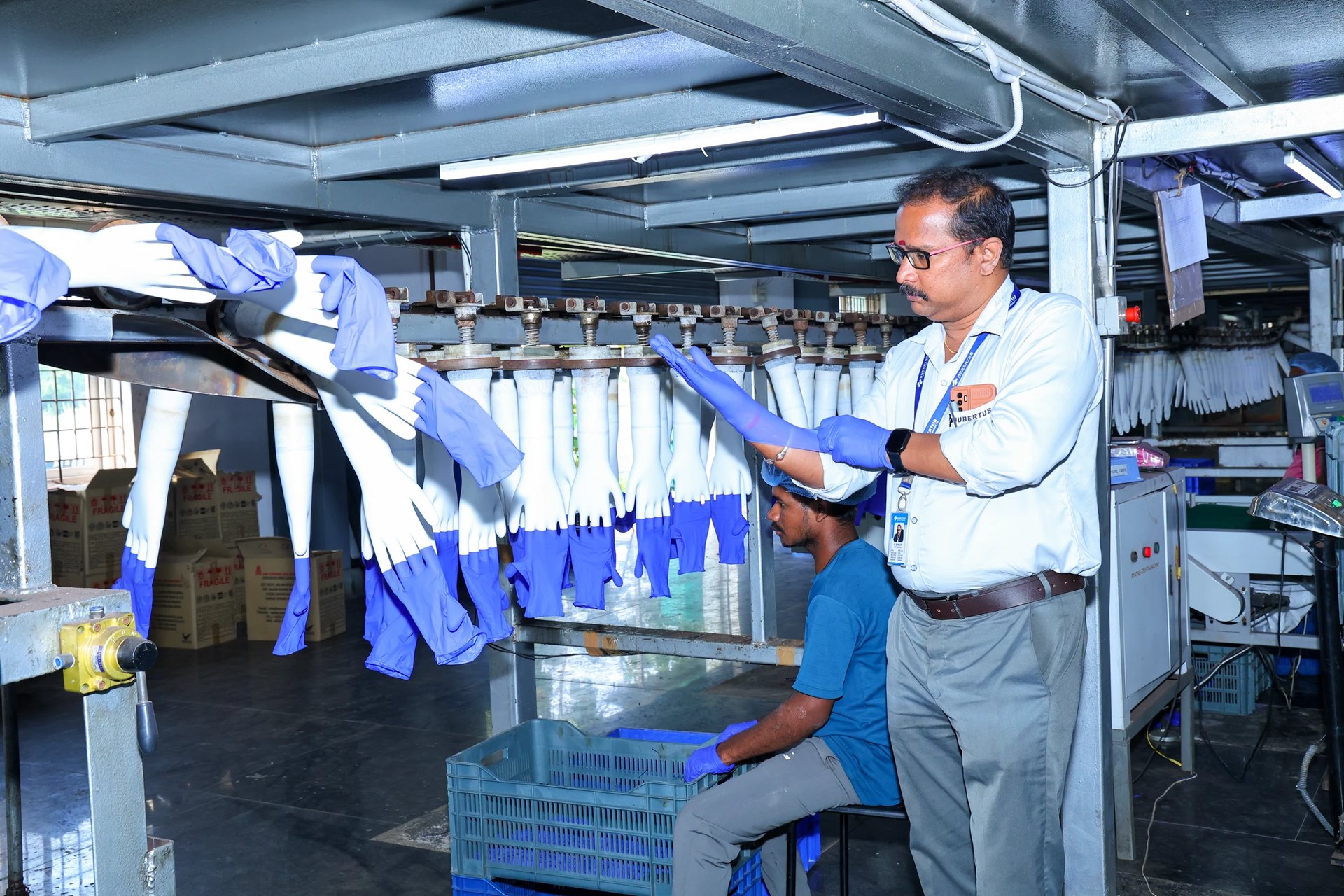 an abstract photo of a curved building with a blue sky in the background