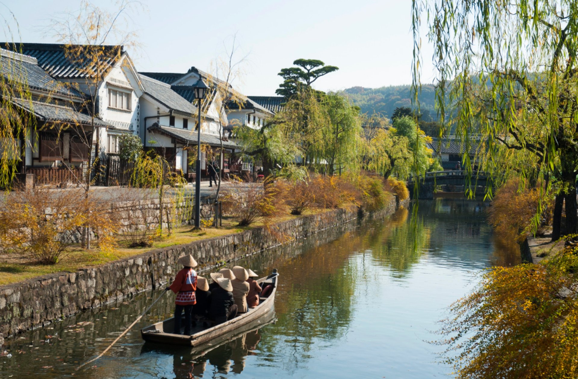 a pagoda with a mountain in the background