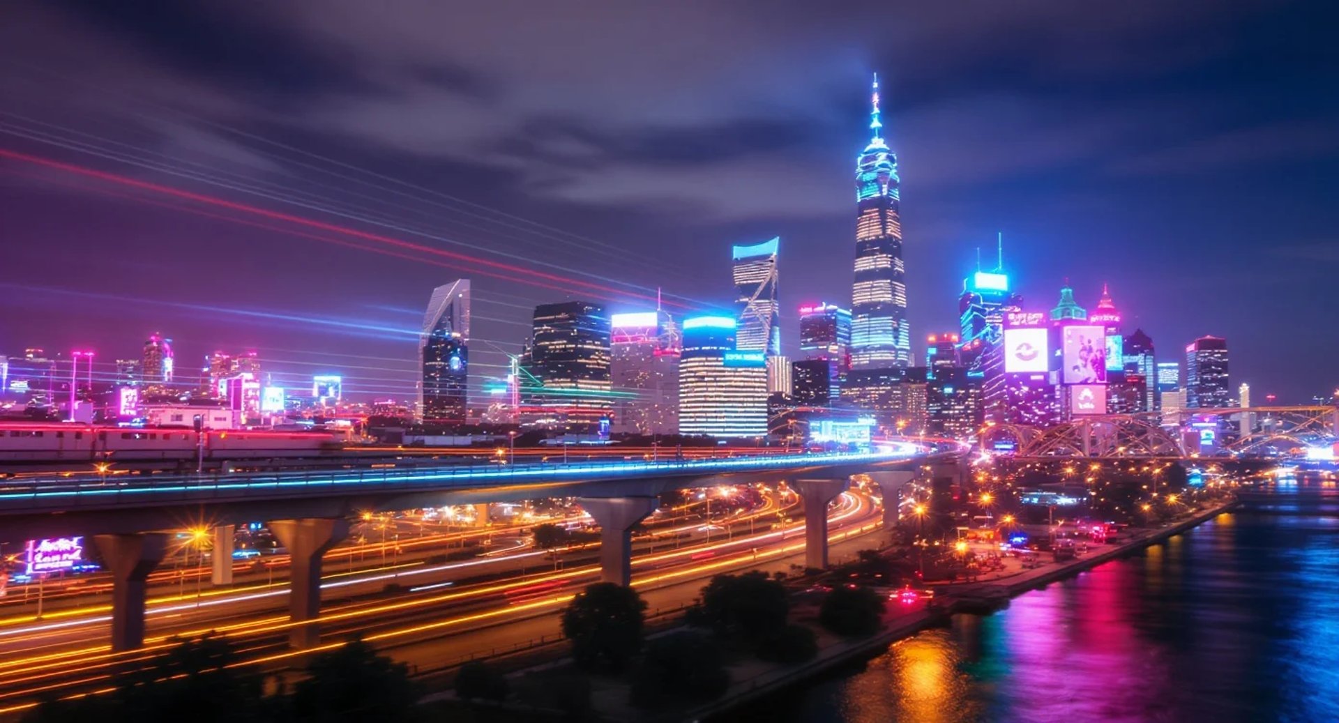 an abstract photo of a curved building with a blue sky in the background