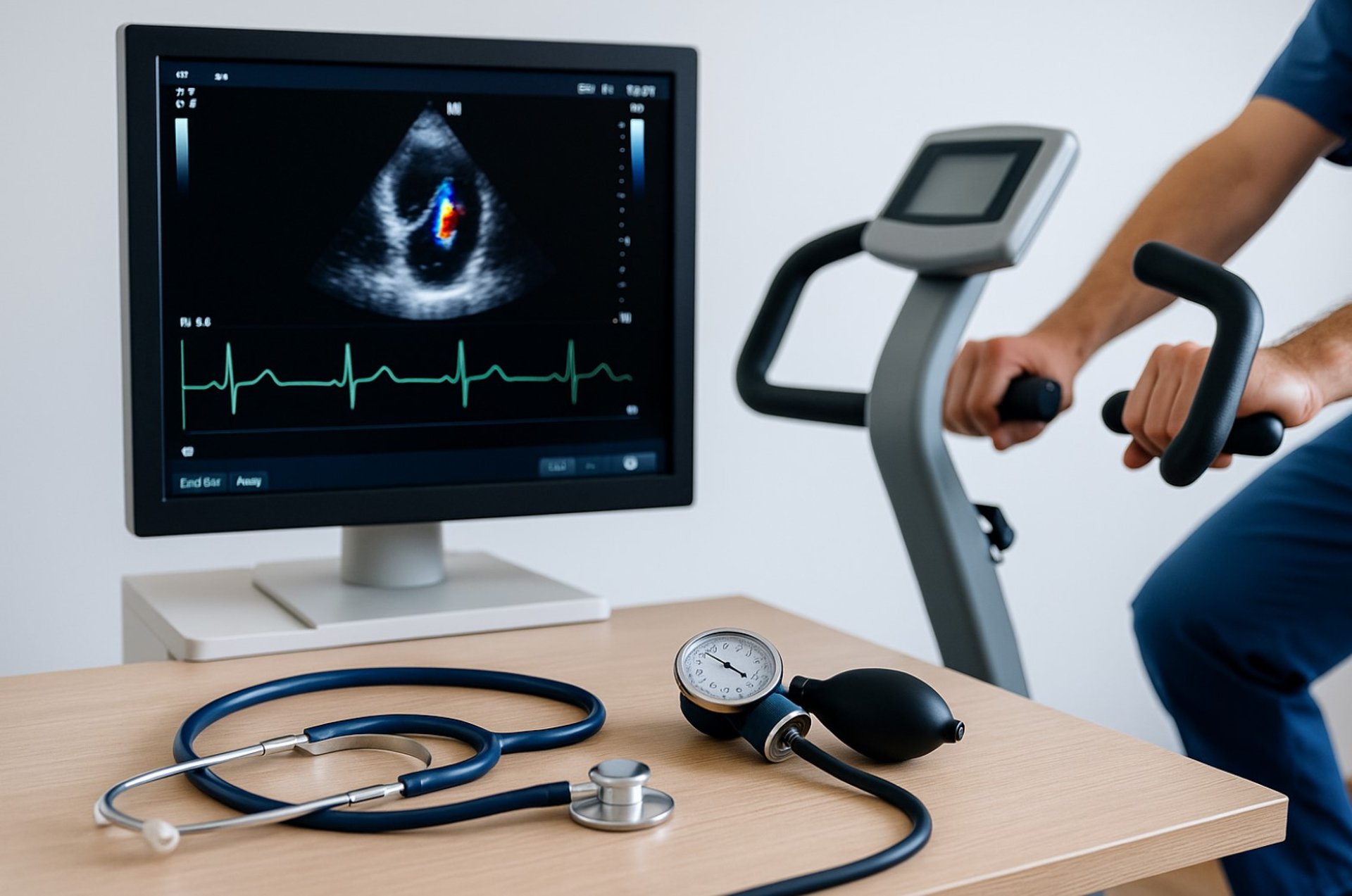 doctor holding red stethoscope