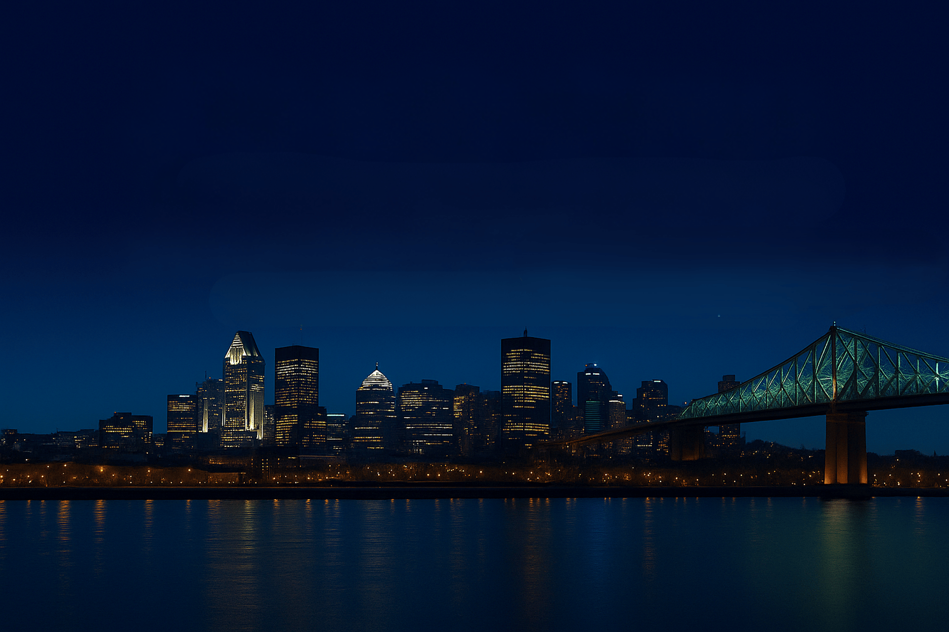 Forfaits de vente automobile au Québec – Pont Jacques-Cartier de nuit à Montréal