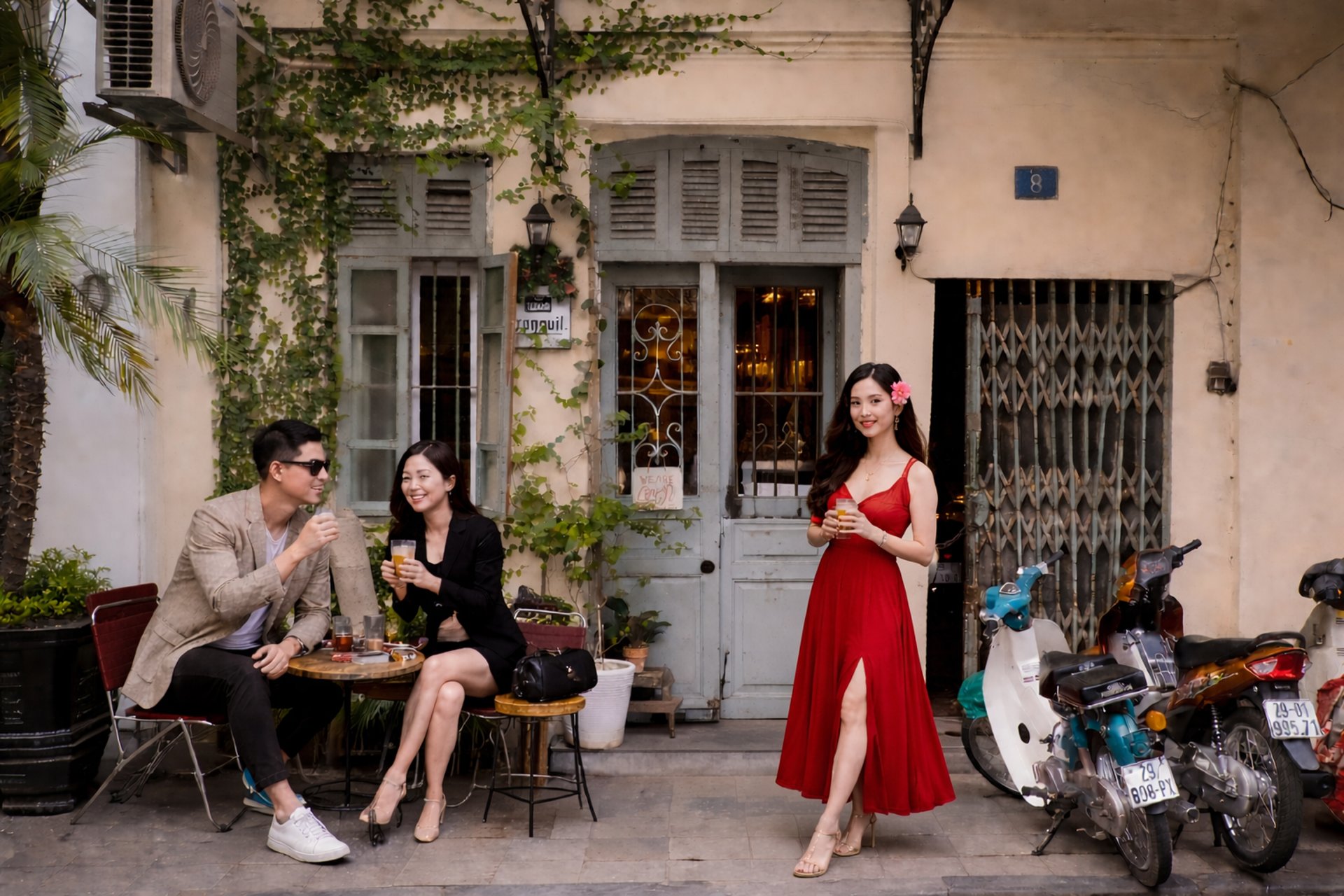 an abstract photo of a curved building with a blue sky in the background