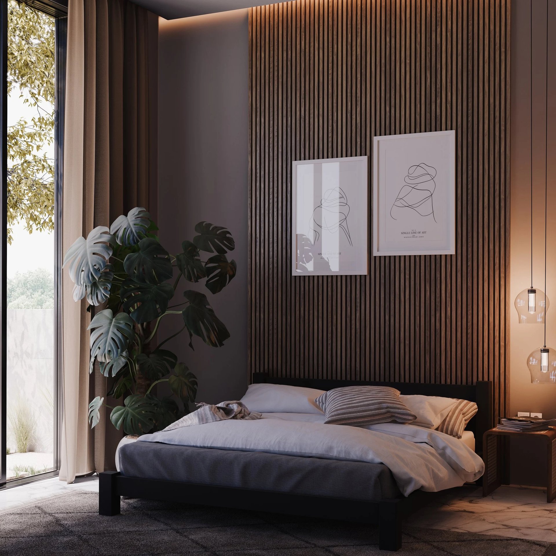 black and white bed linen