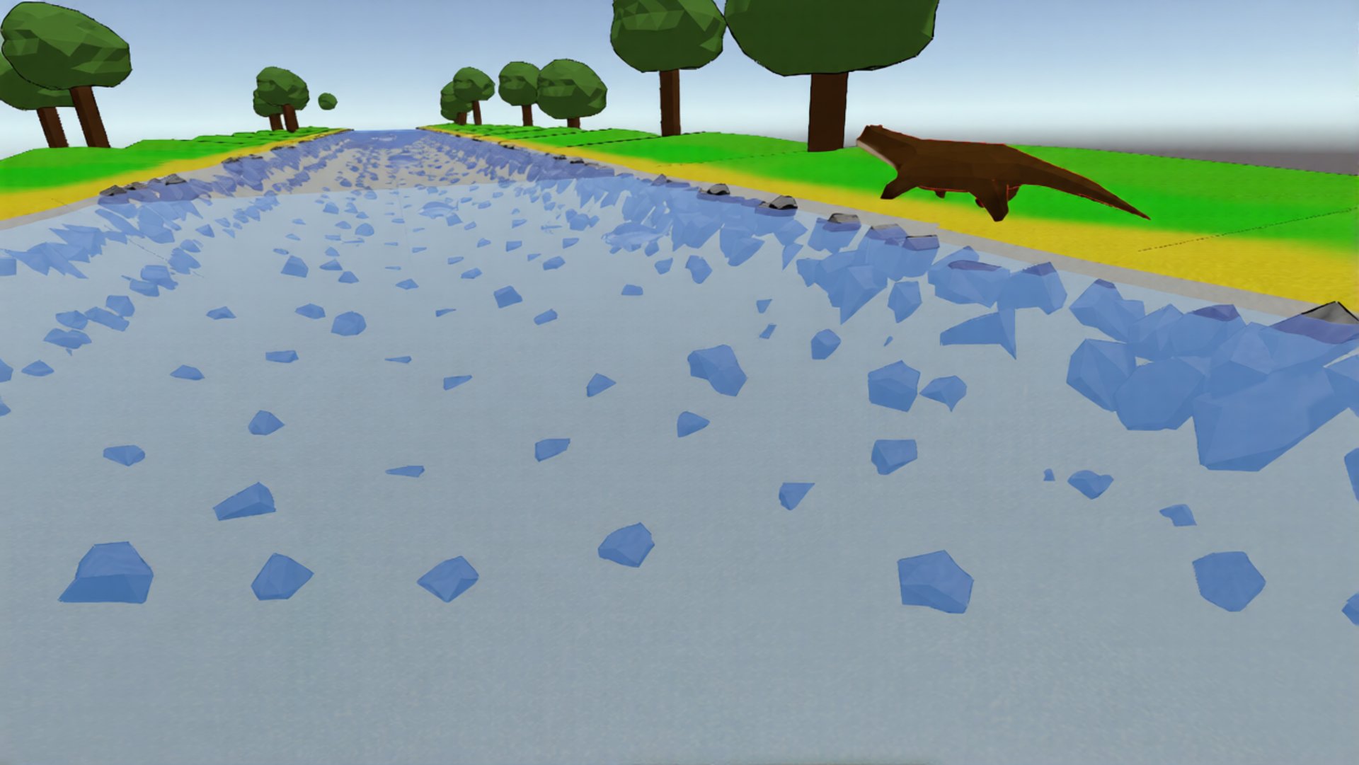 brown and gray rock on water