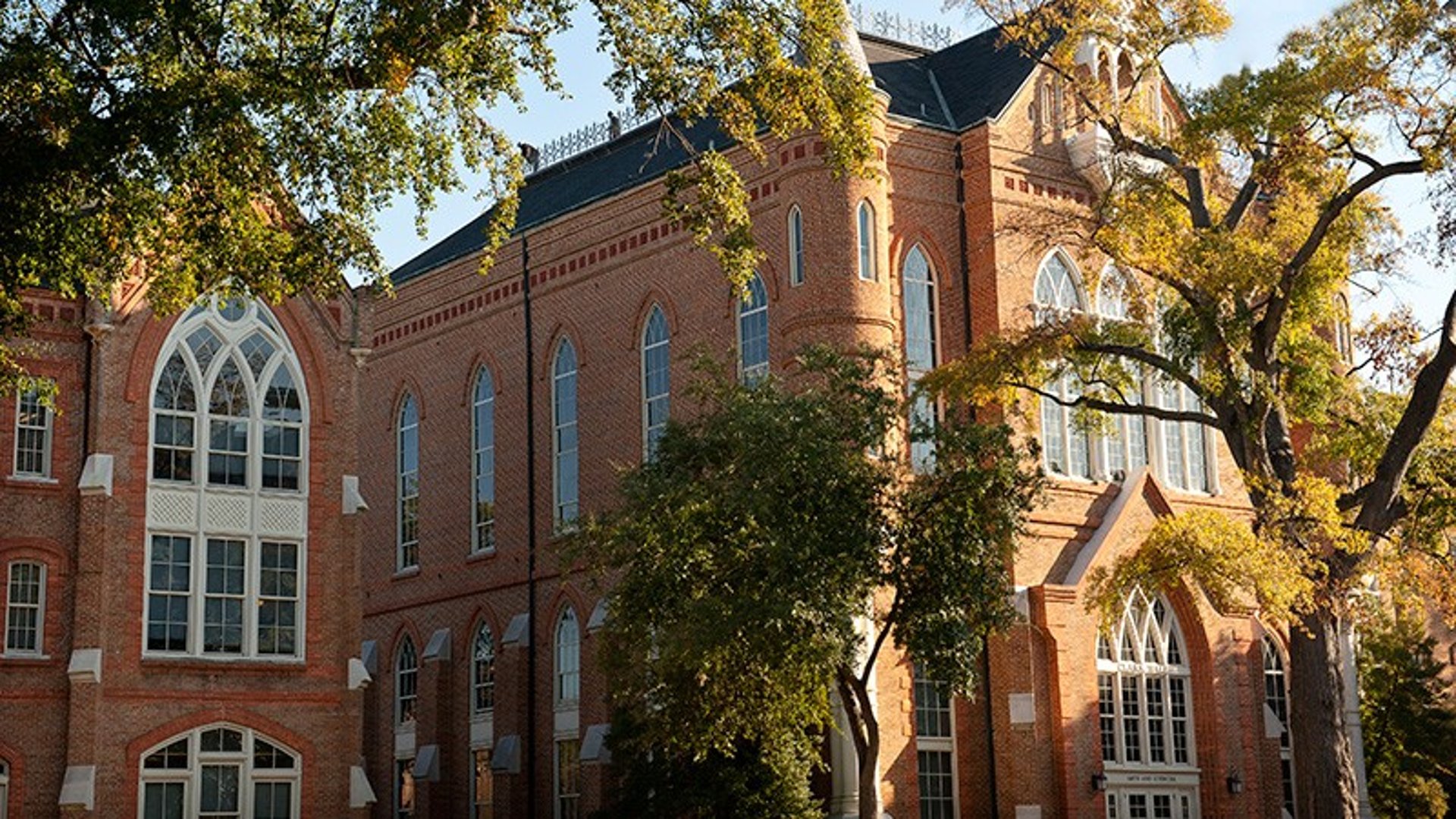 architectural photography of brown and blue house
