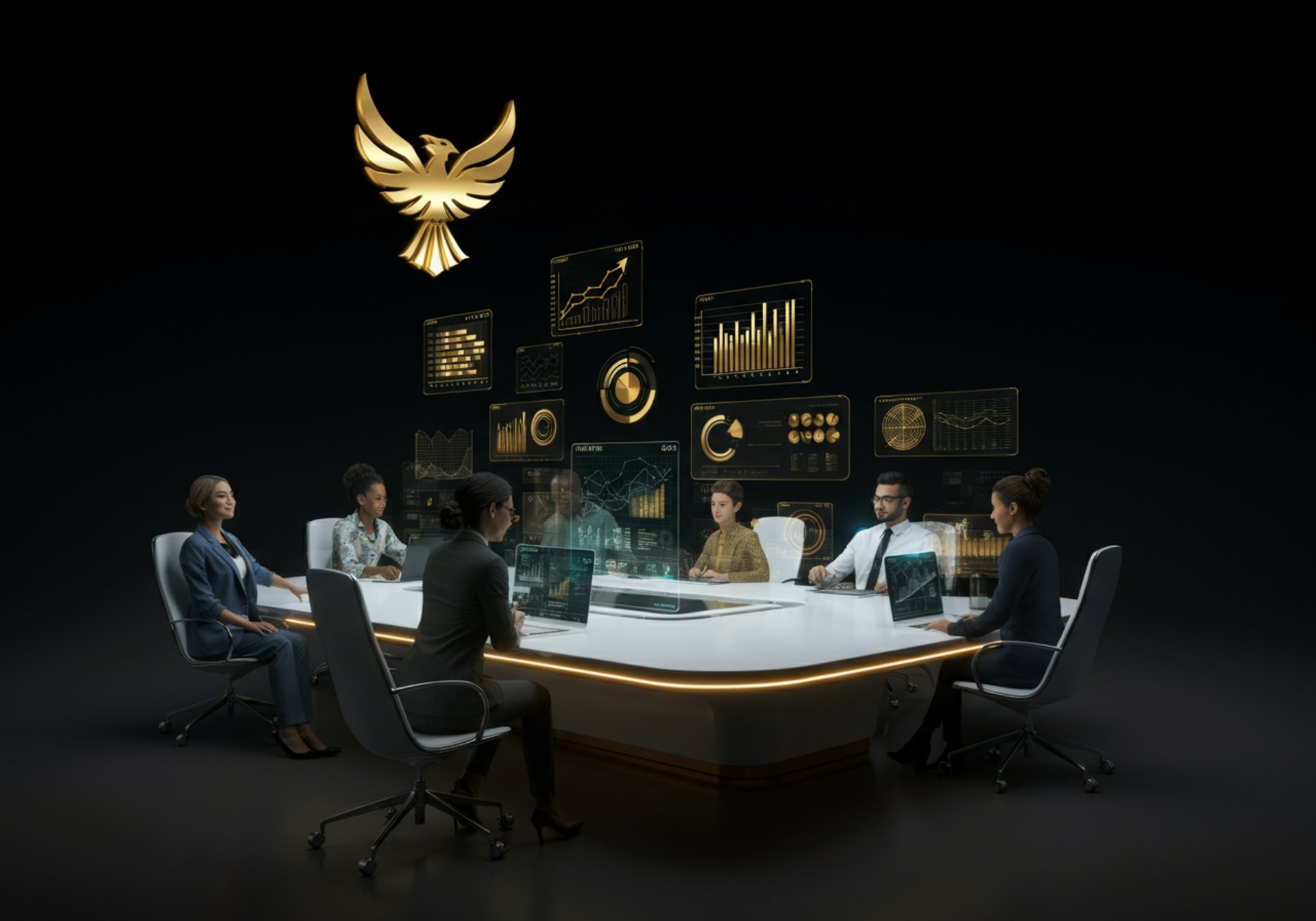 Verve Phoenix professionals collaborating in a high-tech setting