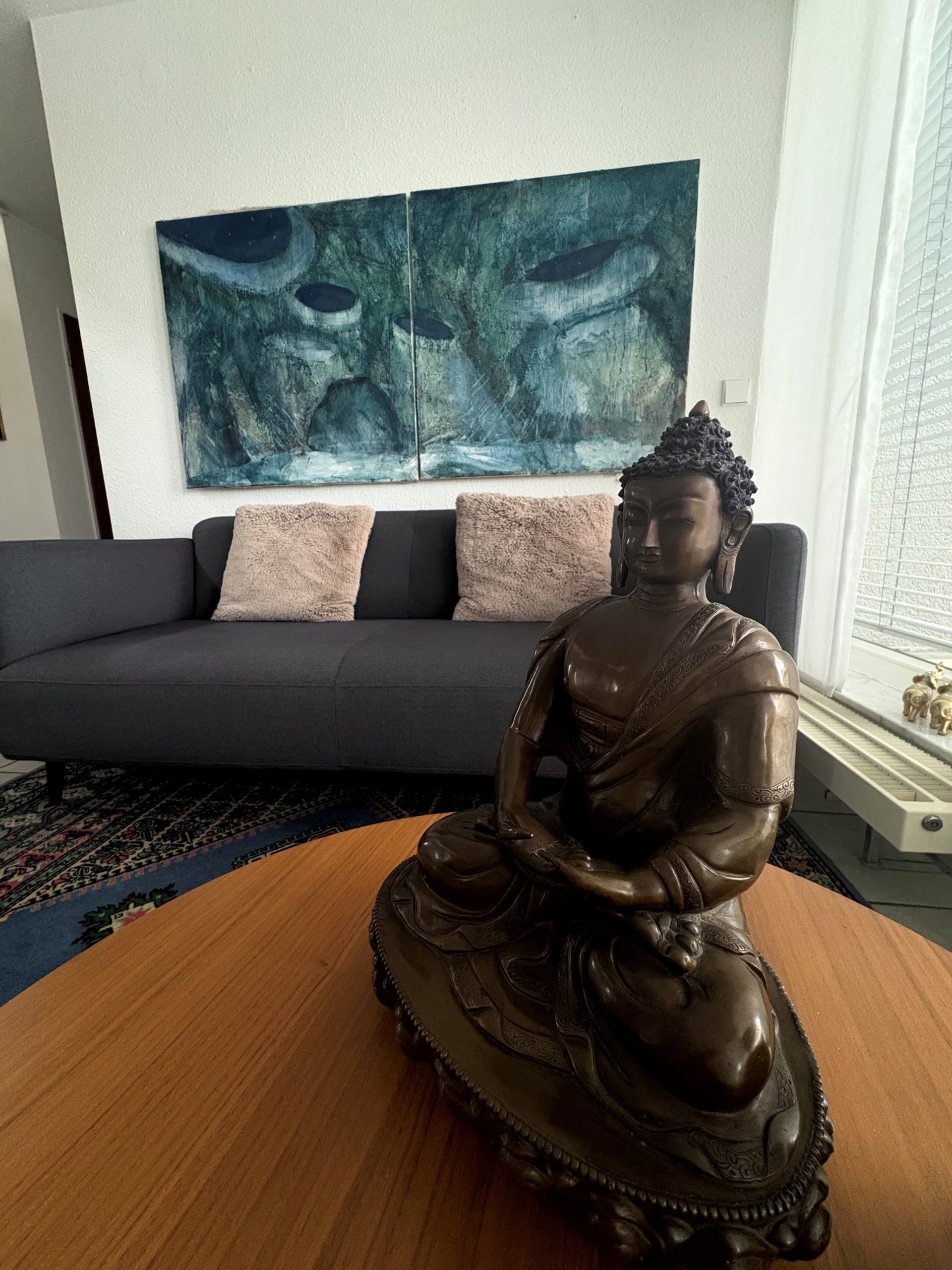 black and brown leather padded tub sofa