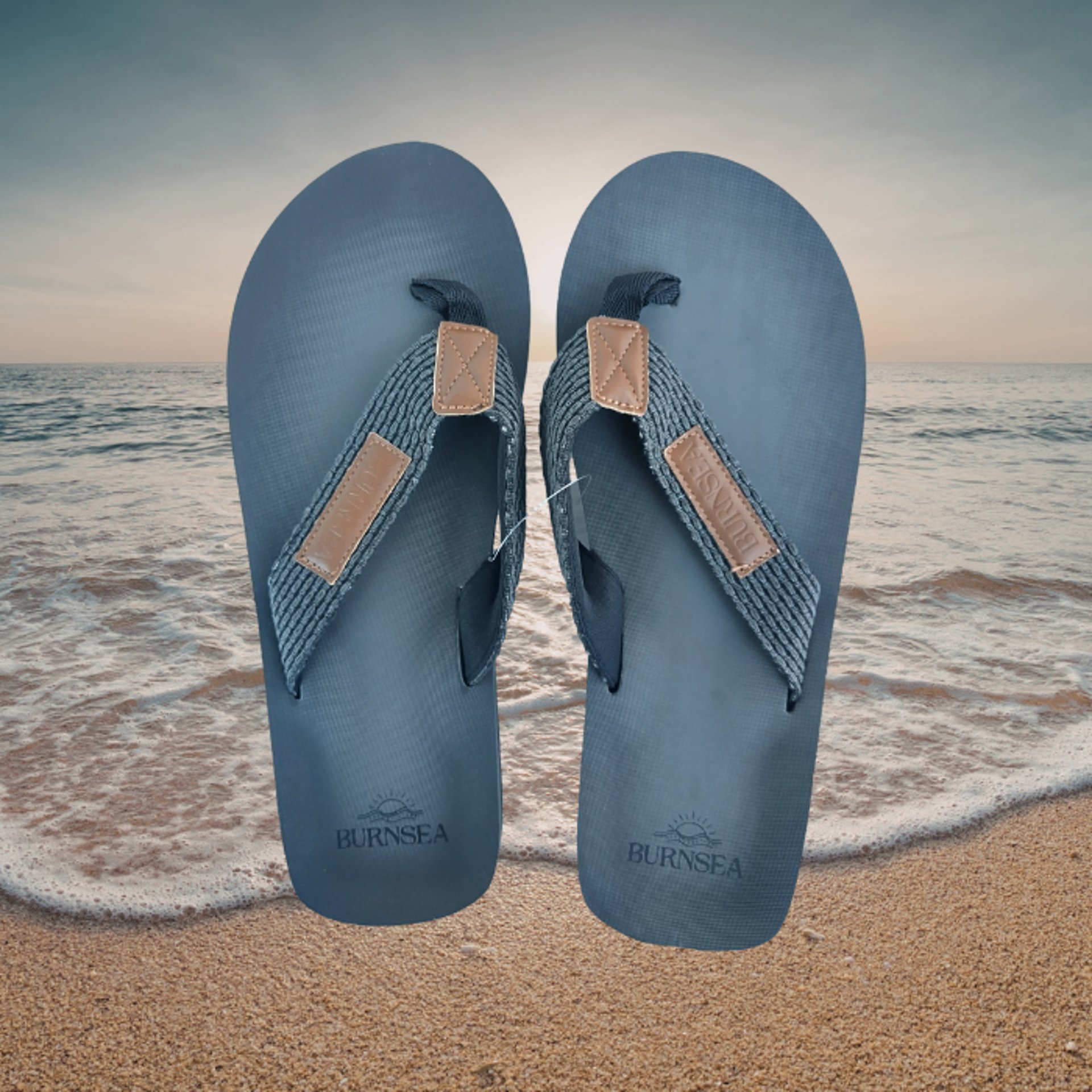 super comfortable men's EVA lightweight thongs The Onyx by Burnsea