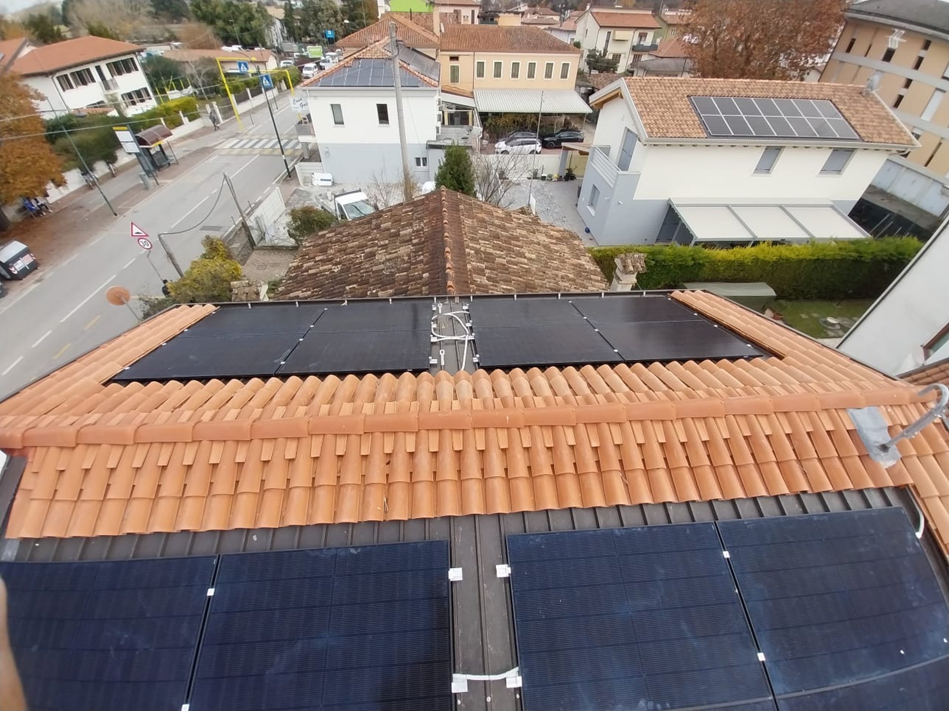 a house with solar panels on the roof