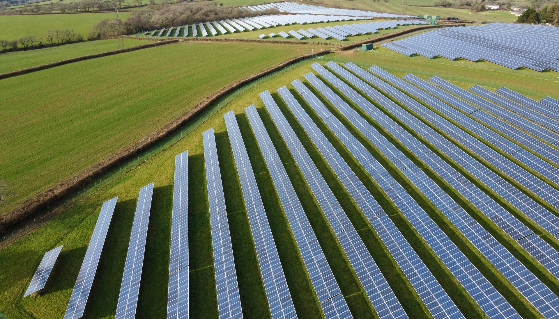 white and blue solar panel system