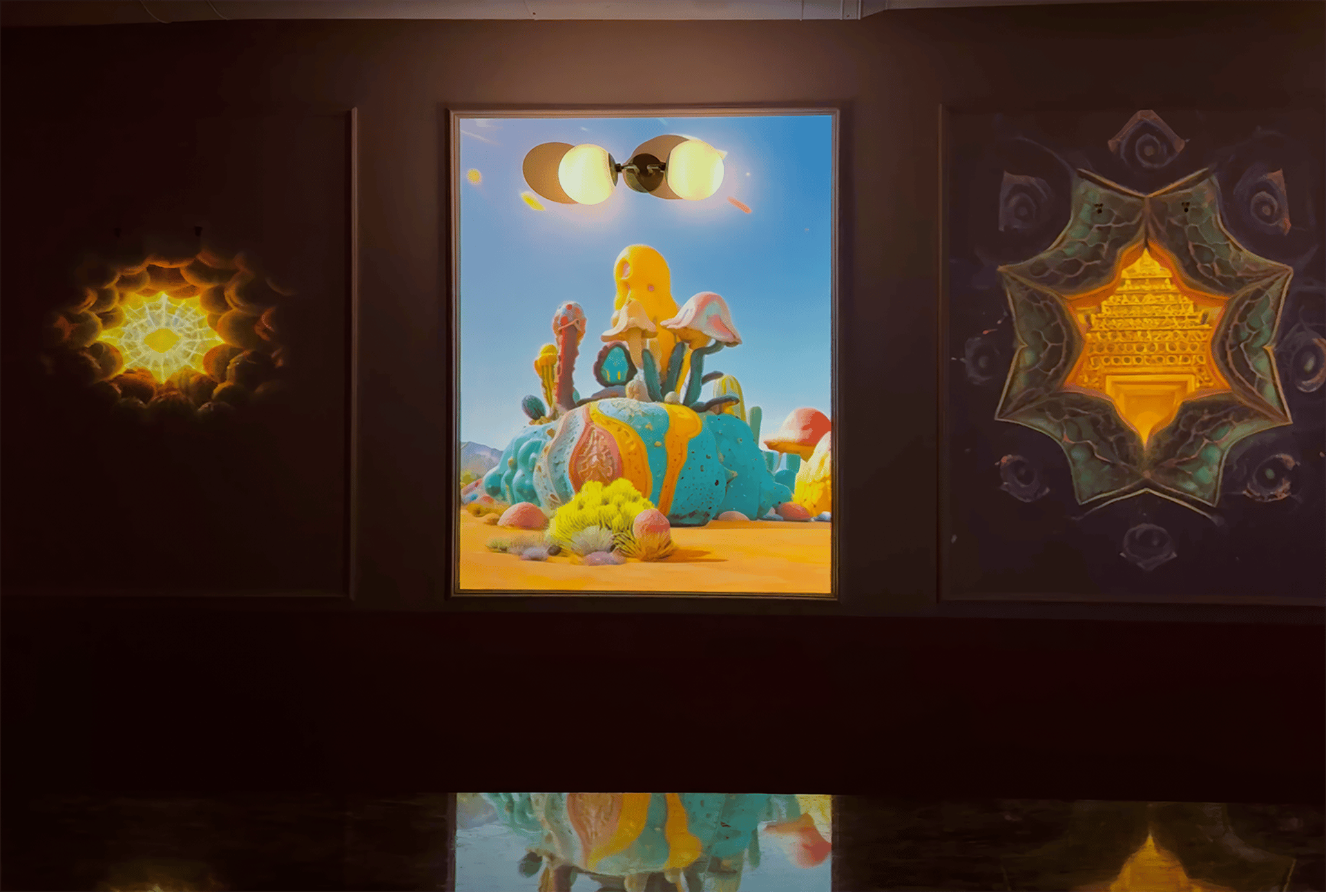 black blue and yellow textile