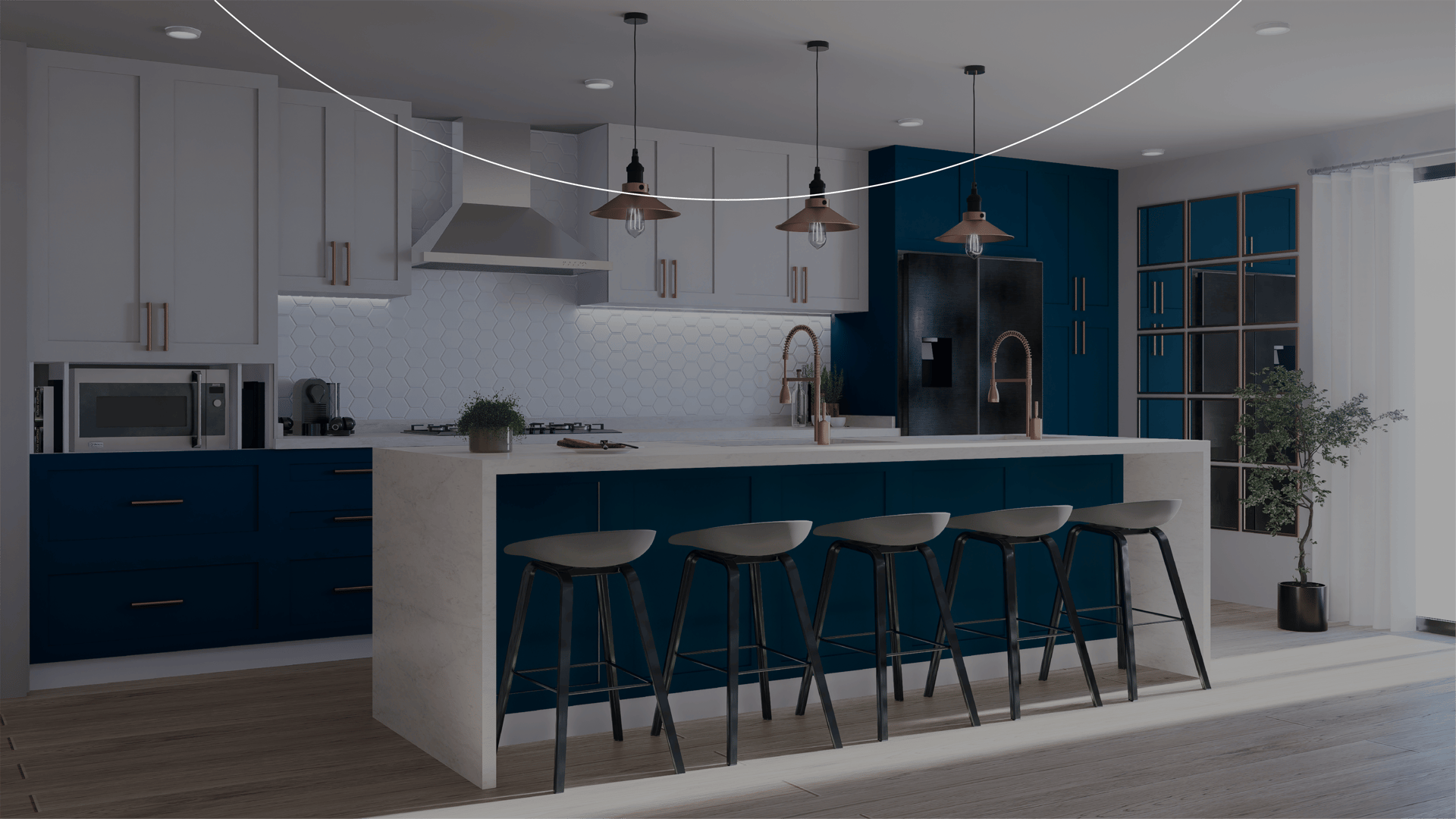 Estudio de arquitectura e interiorismo Certia: Proyecto Cocina navy clasica