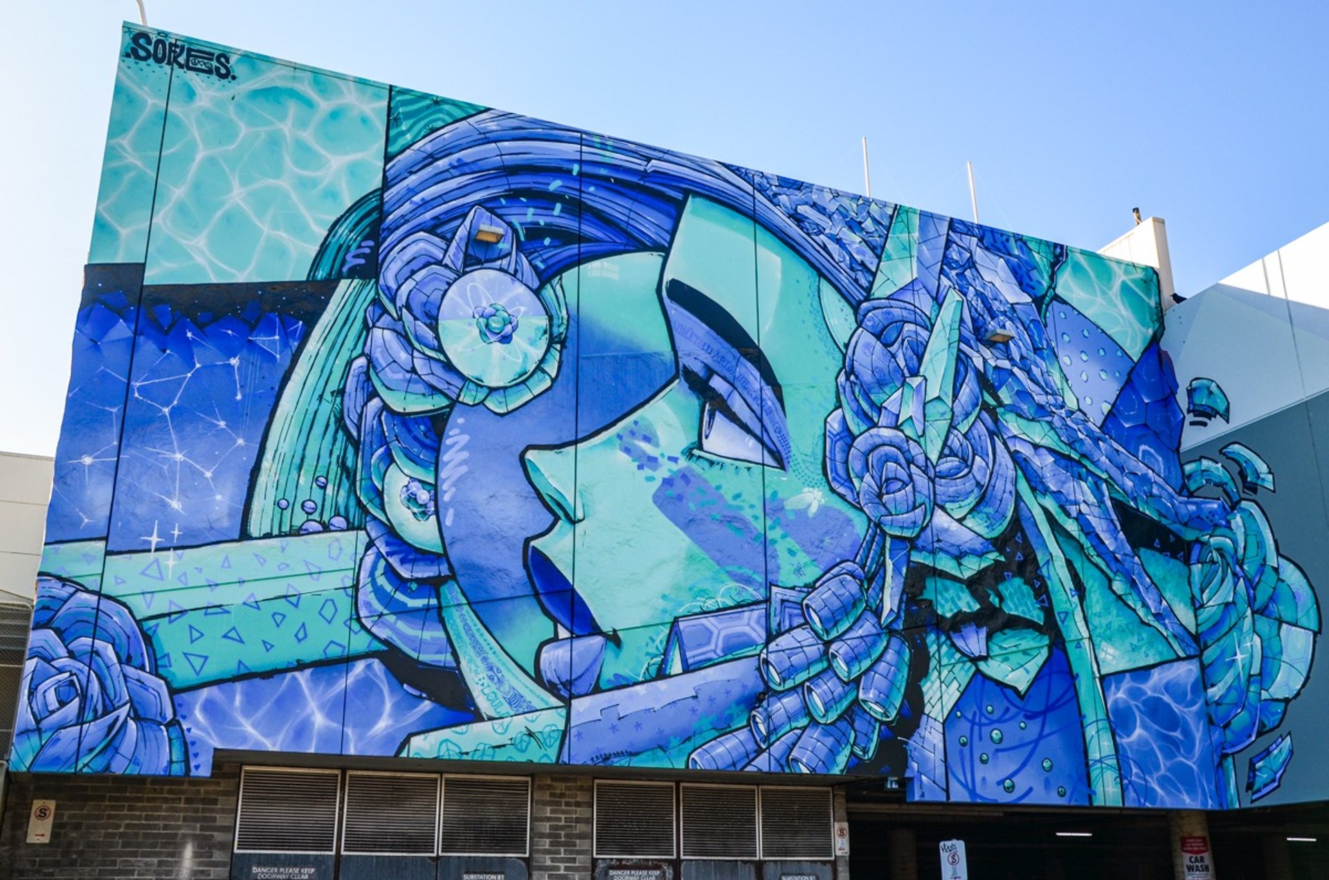 Mural by Sofles in Frankston