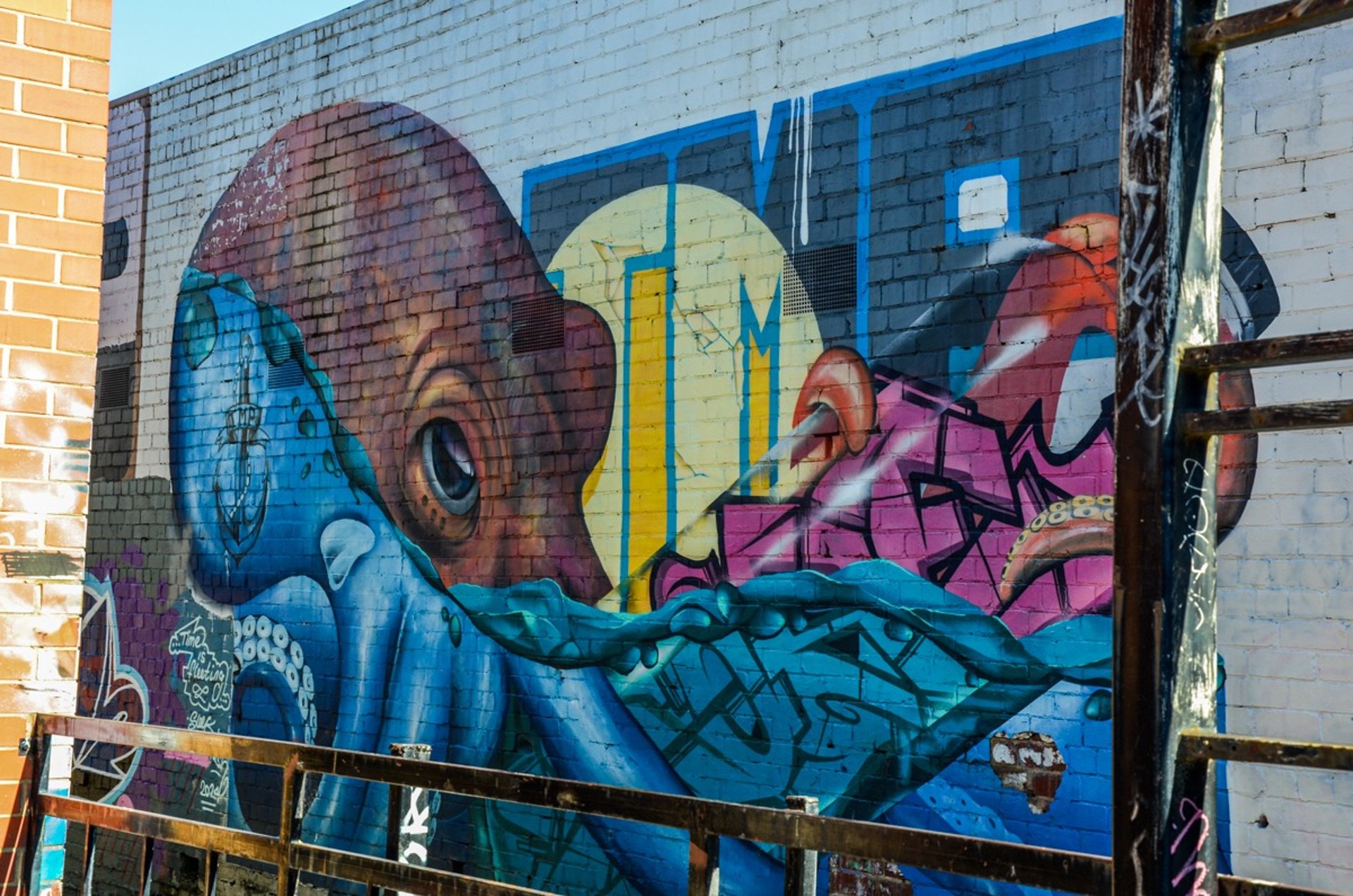 Mural by Alex Sugar and Dr Dosey in Brunswick, Melbourne