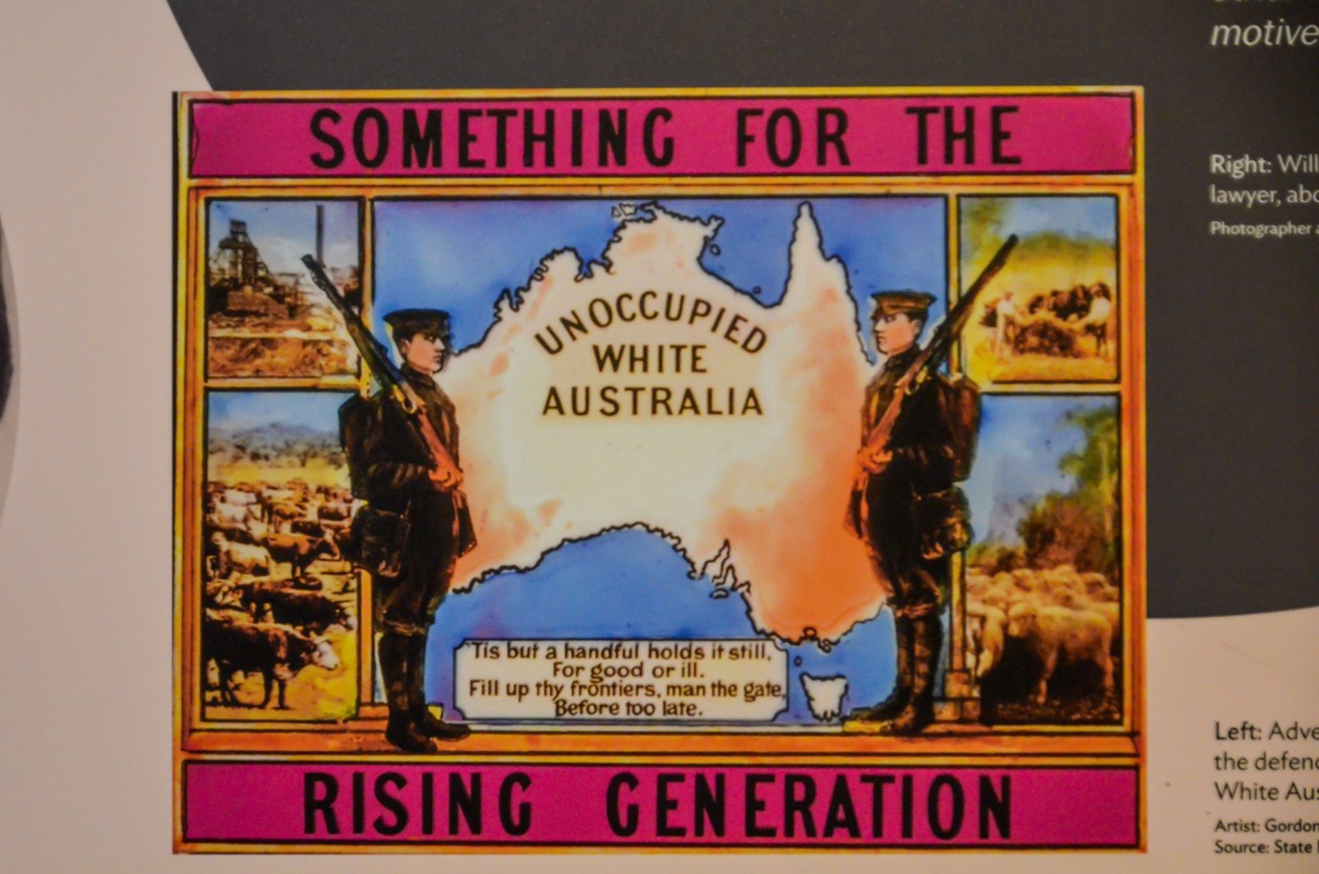 The Immigration Museum in Melbourne - a poster promoting White Australia