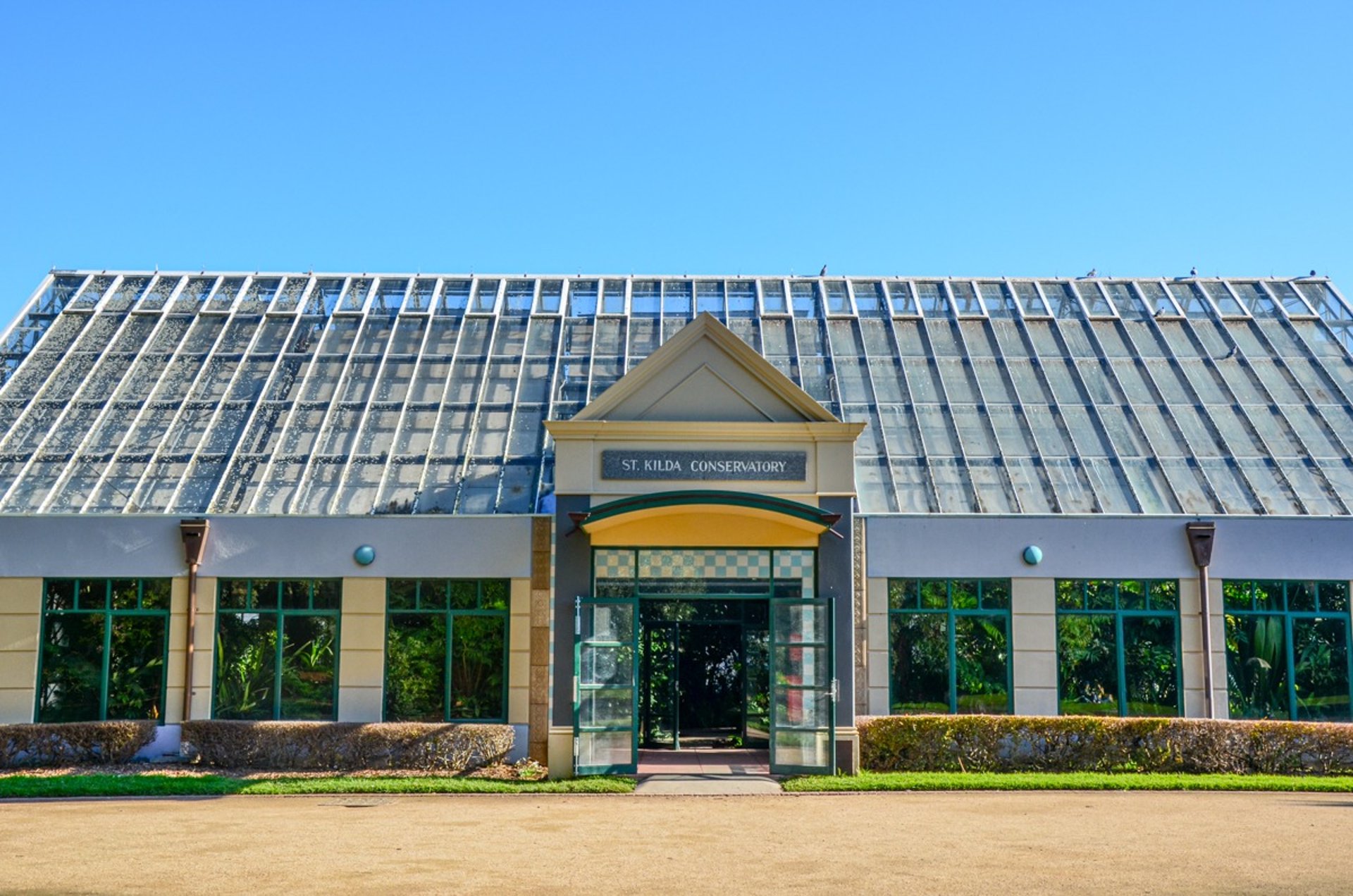 The greenhouse of the St Kilda Botanic Gardens in Melbourne
