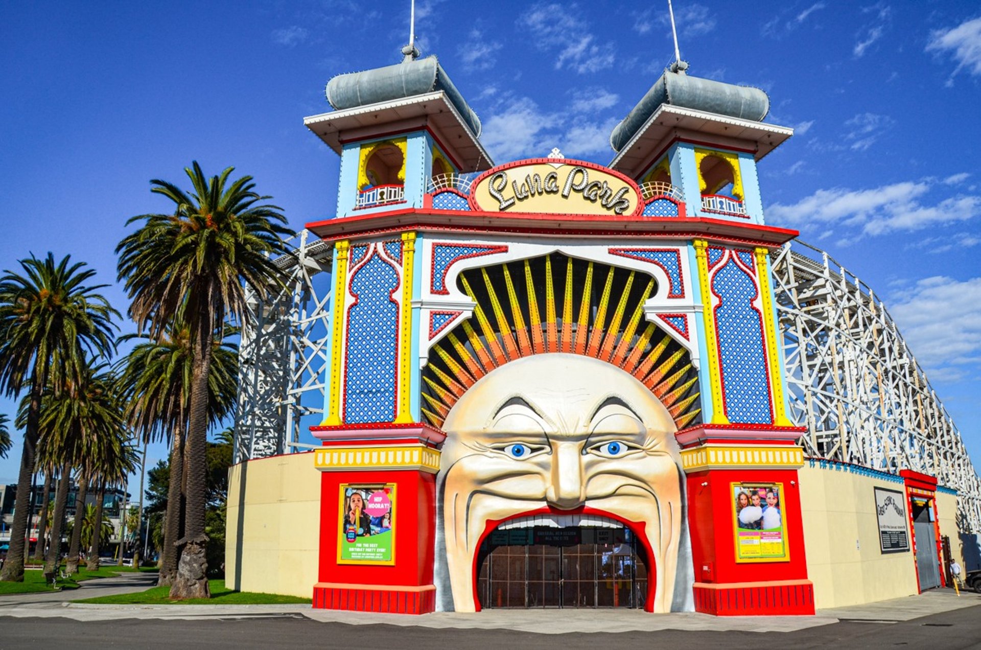 The entrance of Luna Park in St Kilda, Melbourne