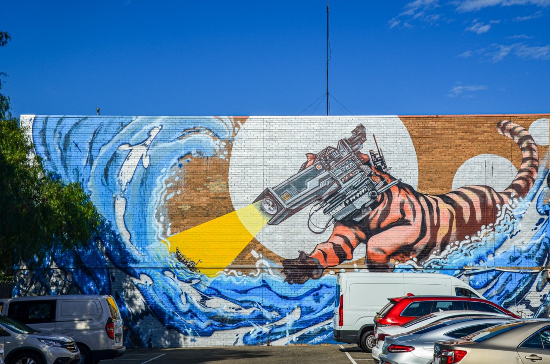 Mural by Bailer and Conrad Bizjak in St Kilda, Melbourne