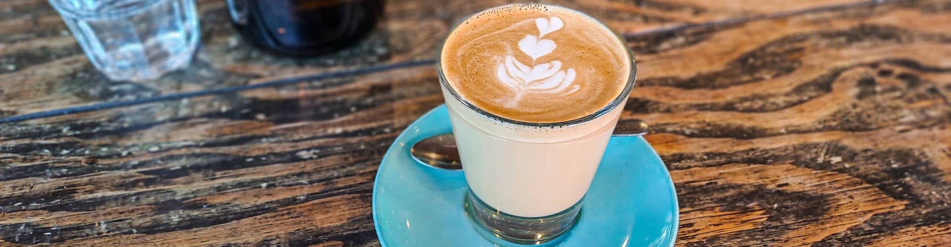 A latte at Stagger Lee's cafe in Fitzroy, Melbourne