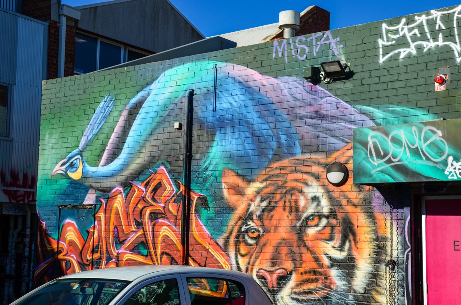 Mural by Resio in Artists Lane in Windsor, Melbourne